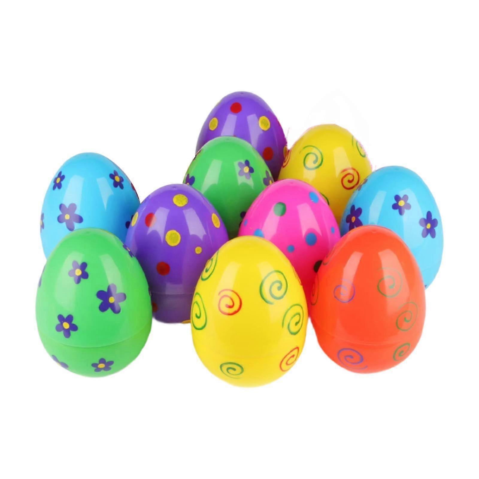 10x Fillable Easter Eggs Plastic Eggs for Party Birthday Easter Hunt Easter