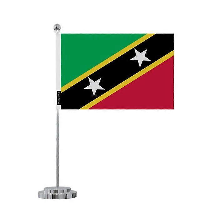 Flag - Multicolor - Saint Kitts and Nevis - 14 x 21 cm - Polyester - Double-sided