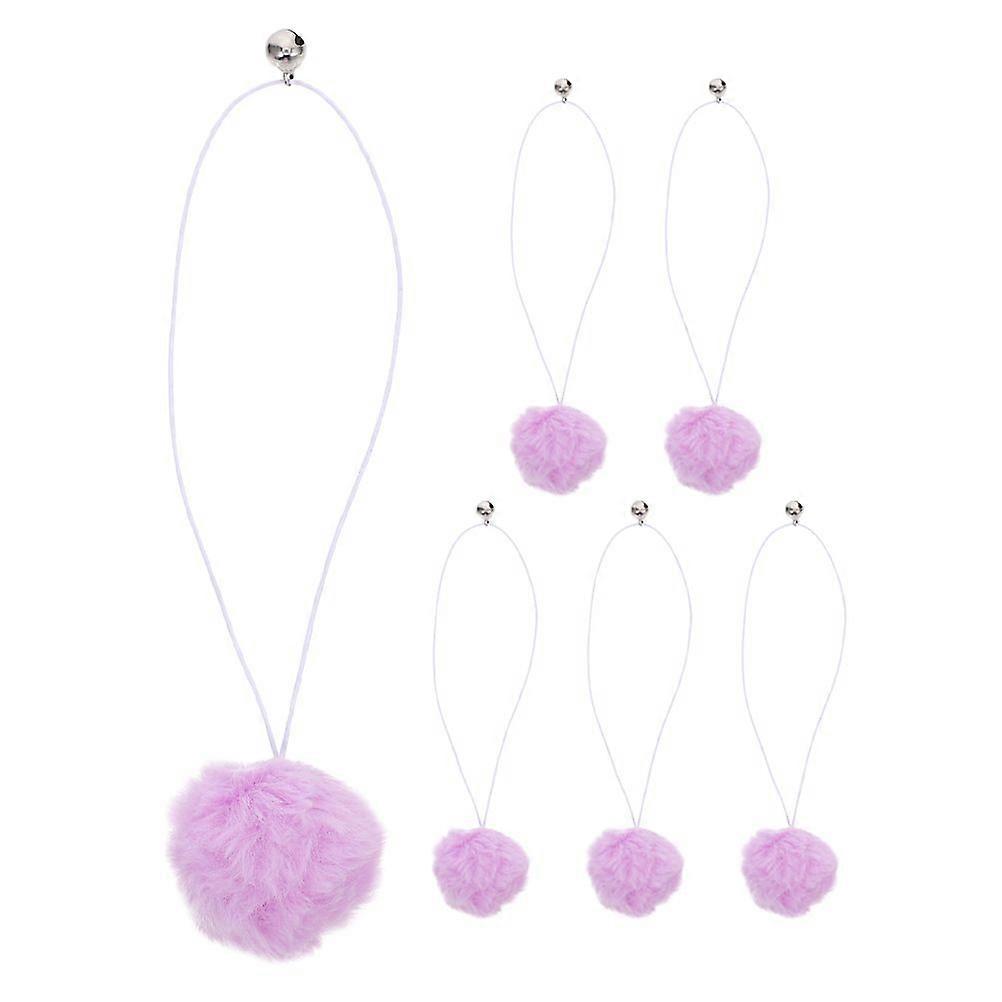 6pcs Cat Dangling Ball With Bell Cat Trees And Scratching Post Interactive Cat Toy Replacement Balls