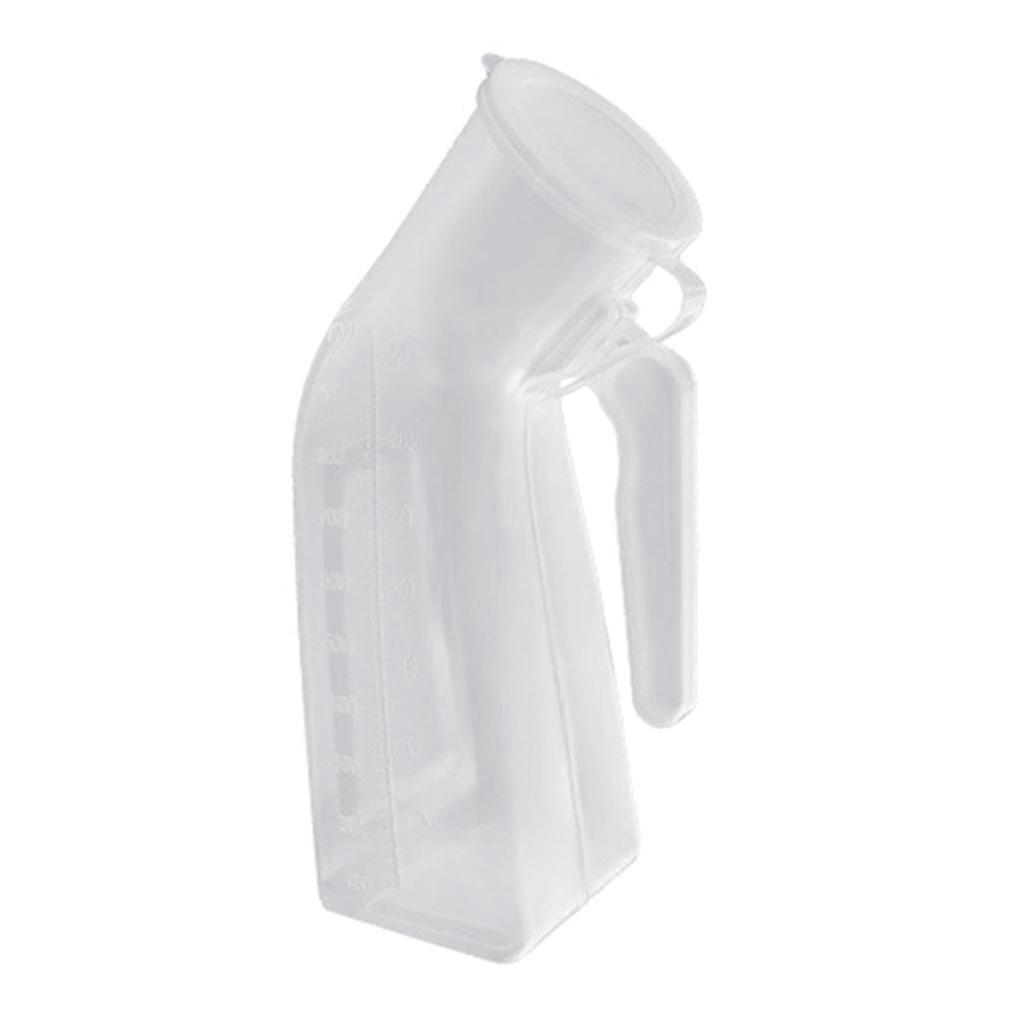 1000ml Erkekler Lazımlık Taşınabilir Çiş Şişesi Büyük Kapasiteli Şeffaf Erkekler Hastane Ev Kampçılık Araba Seyahat için Yeniden Kullanılabilir Pisuarlar