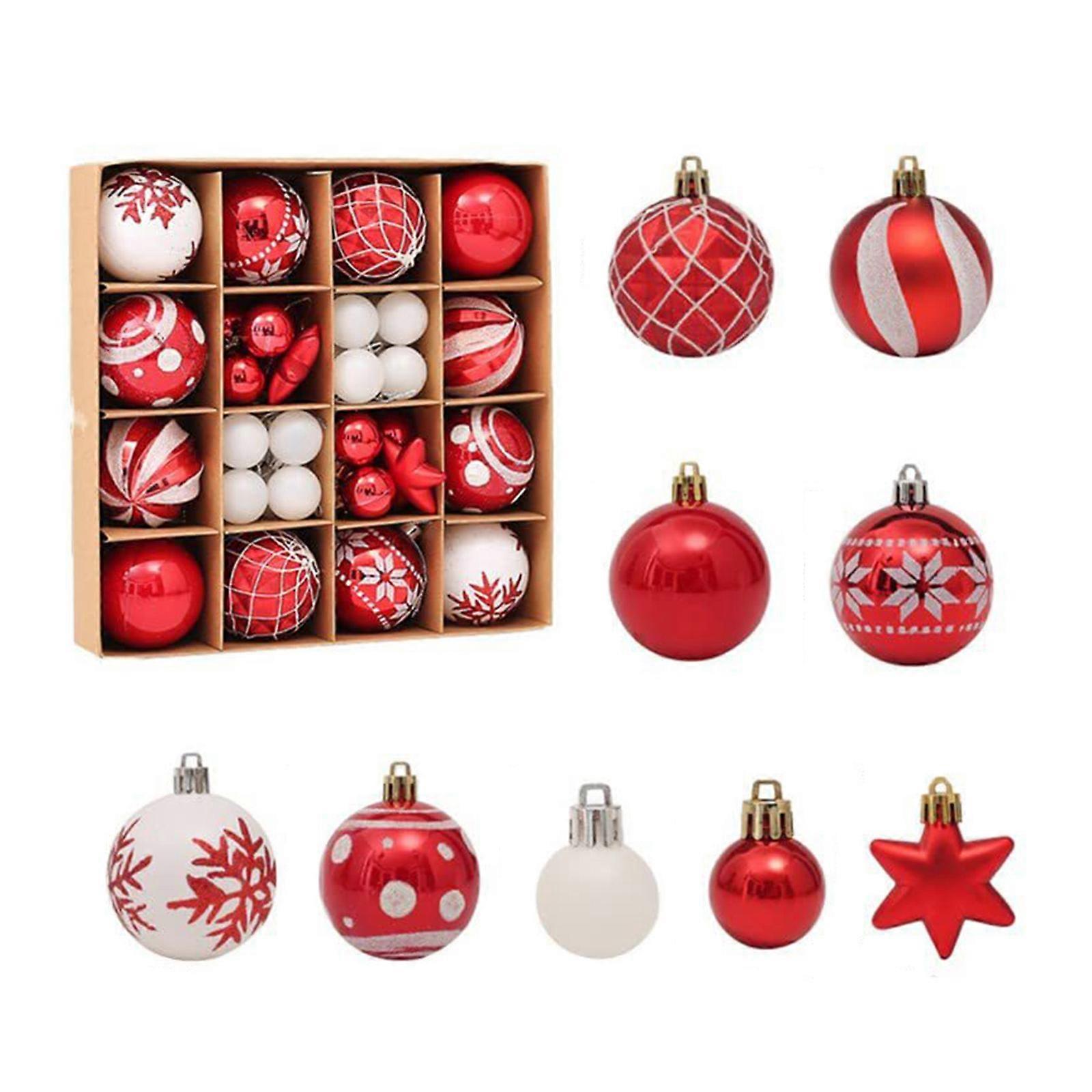 Holiday Season Decoration Stylish Christmas Tree Hanging Balls, Multiple Colors and Patterns to Create a Warm Atmosphere