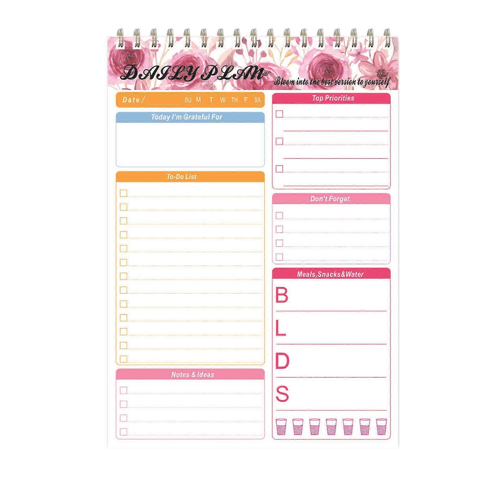 Desk Planner to Do List Weekly Notepad Spirals Planner Pad Weekly Planner Notepad Undated Planner Sheets Schedule Pad