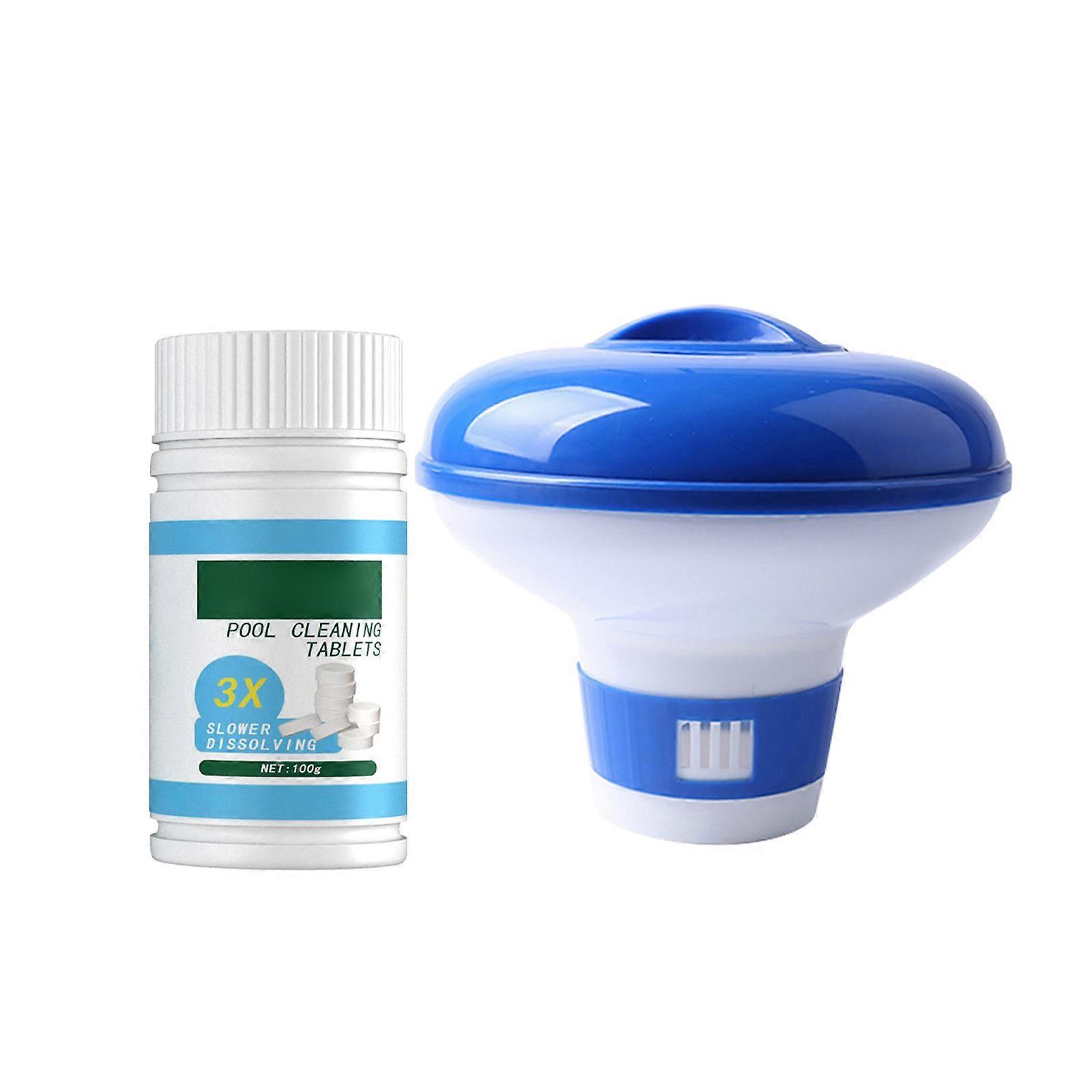 Swimming Pool Cleaning Kit 2Pcs/Set Pool Cleaning Tablets Dosing Service Storage