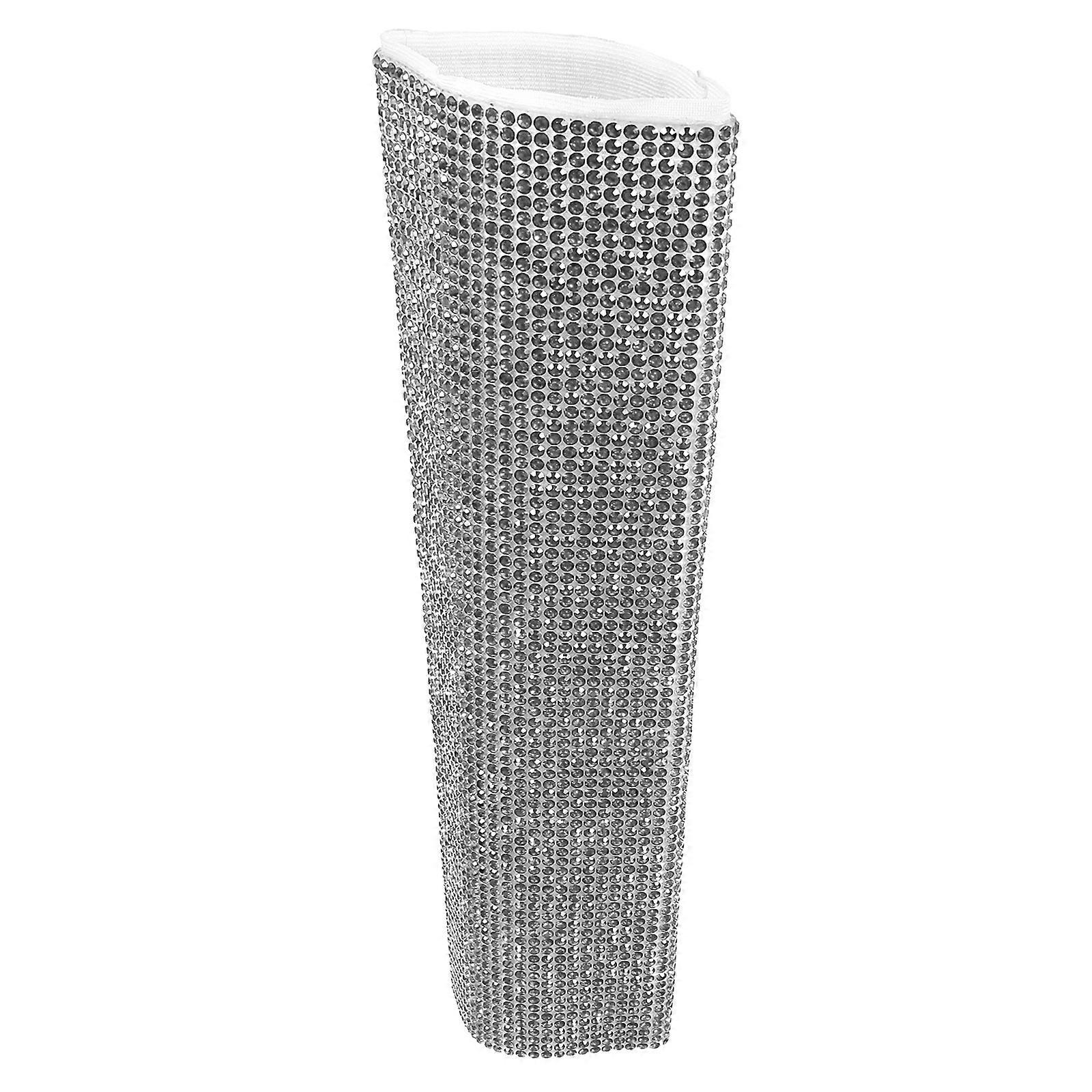Glitter Rhinestone Handheld Microphone Cover Sleeve for Cordless Mics – Decorative Mic Handle Protector for Performances & Party Use