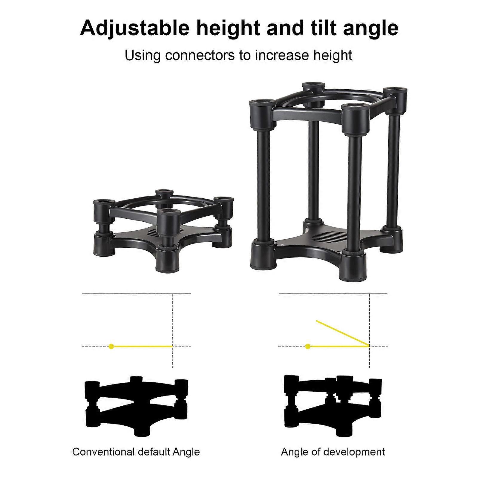Desktop Speaker Stands Monitor Audio Bracket Shock Absorber Bracket with Adjustable Tilt Angle Anti-slip and Stable Suction Cups Removable Speaker Mo