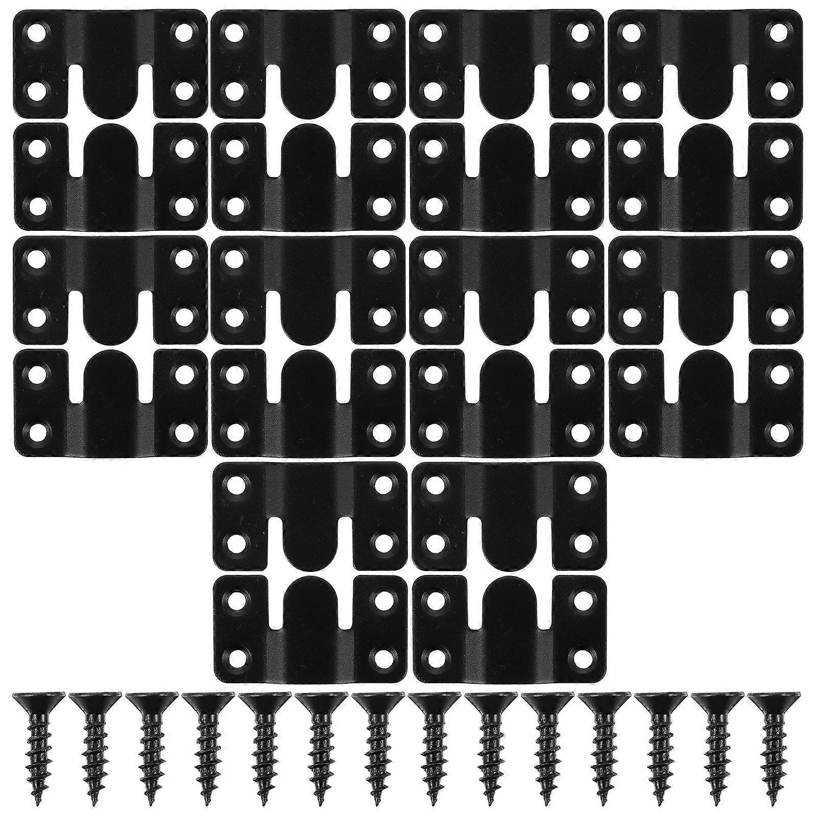 It sounds like you're referring to a product listing or description for **stainless steel mirror mounting clips or interlocking hooks** used for