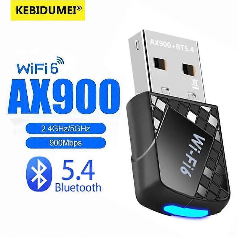 900Mbps WiFi Wireless Network Card WiFi 6 Bluetooth 5.4 USB Adapter Dual Band 2.4G 5GHz Wi-Fi Lan Dongle