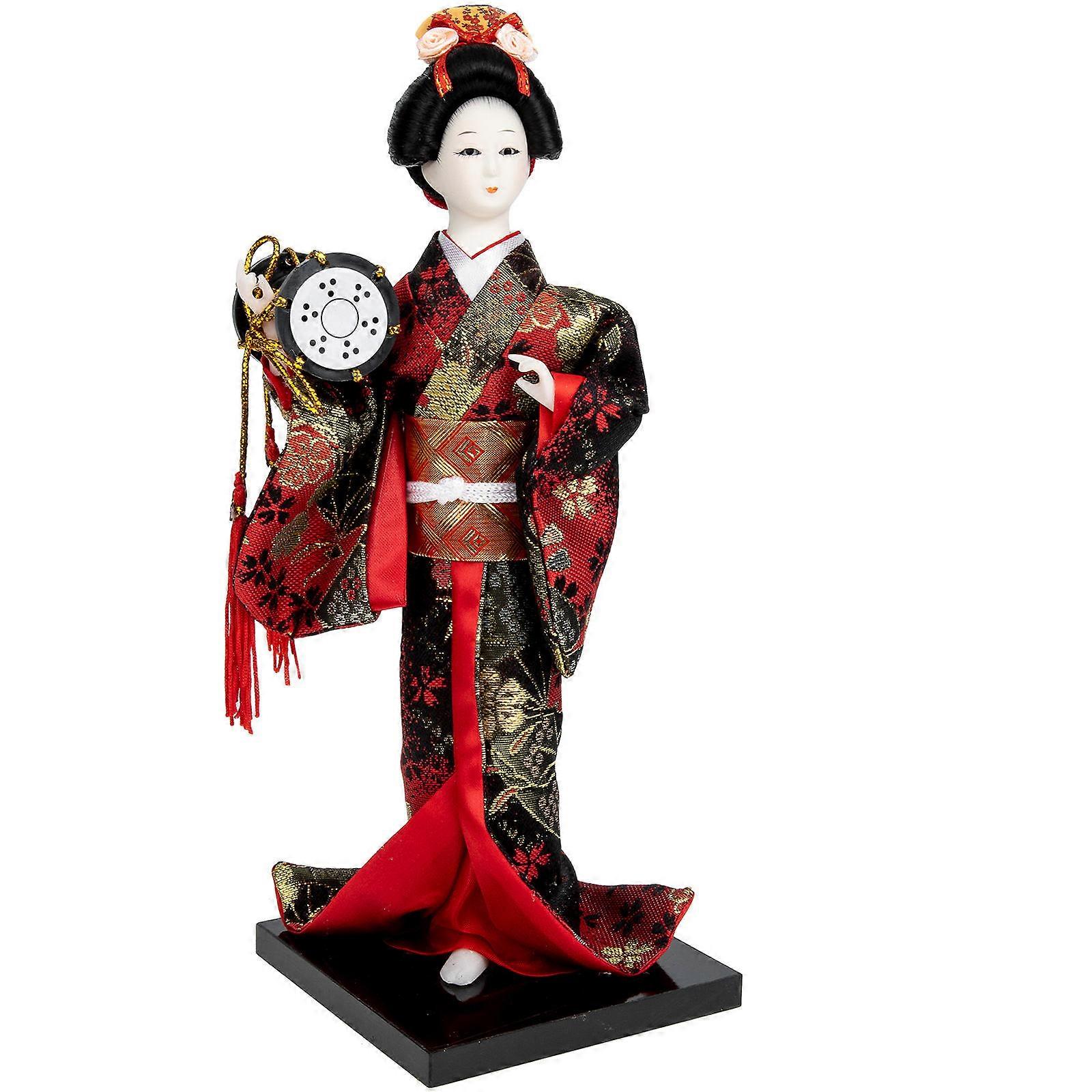 Artisan Geisha Statue, Sturdy Base for Stable Desktop Placement