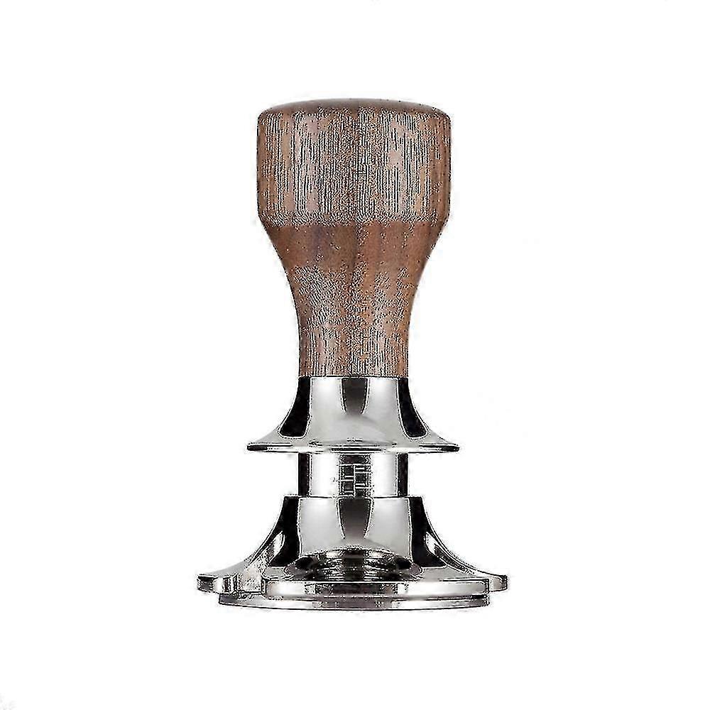 58mm Wood Coffee Tamper with Anti-Pressure Deviation & Adjustable Depth Design