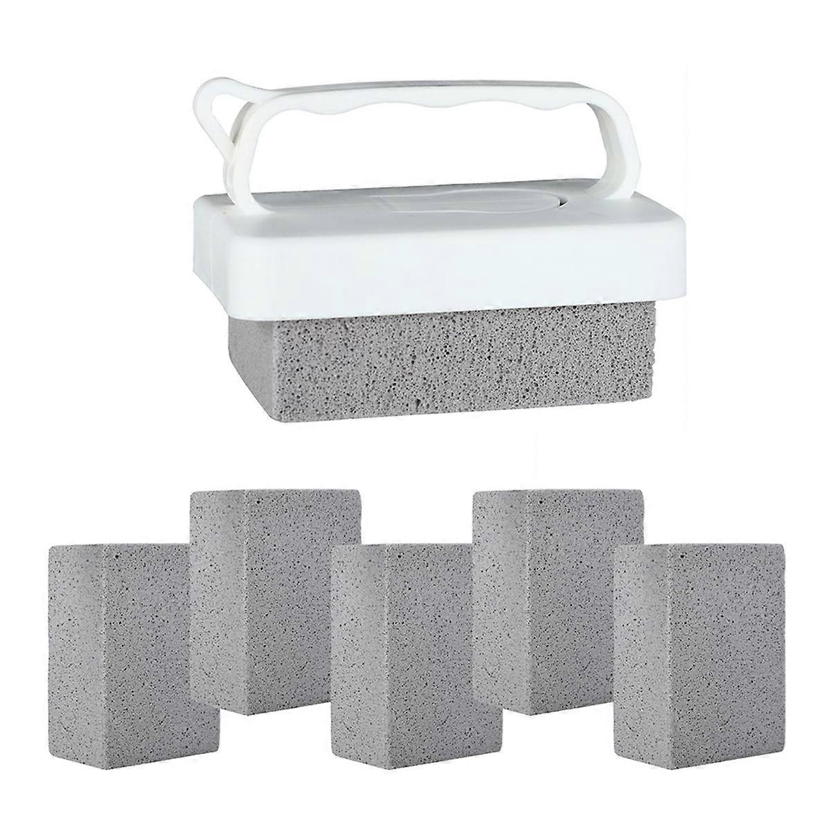 6 PCS Handheld Pool Pumice Stones Pool Clean Block with Handle for Swimming Pools Spa Tile