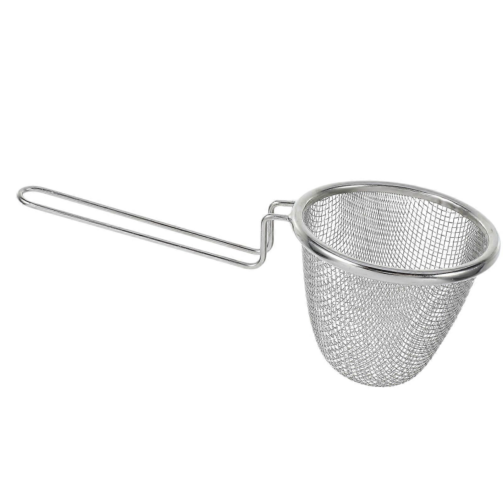 Stainless Steel Fine Mesh Pasta Strainer Spoon with Long Handle for Hot Pot, Deep Frying, and Versatile Kitchen Use