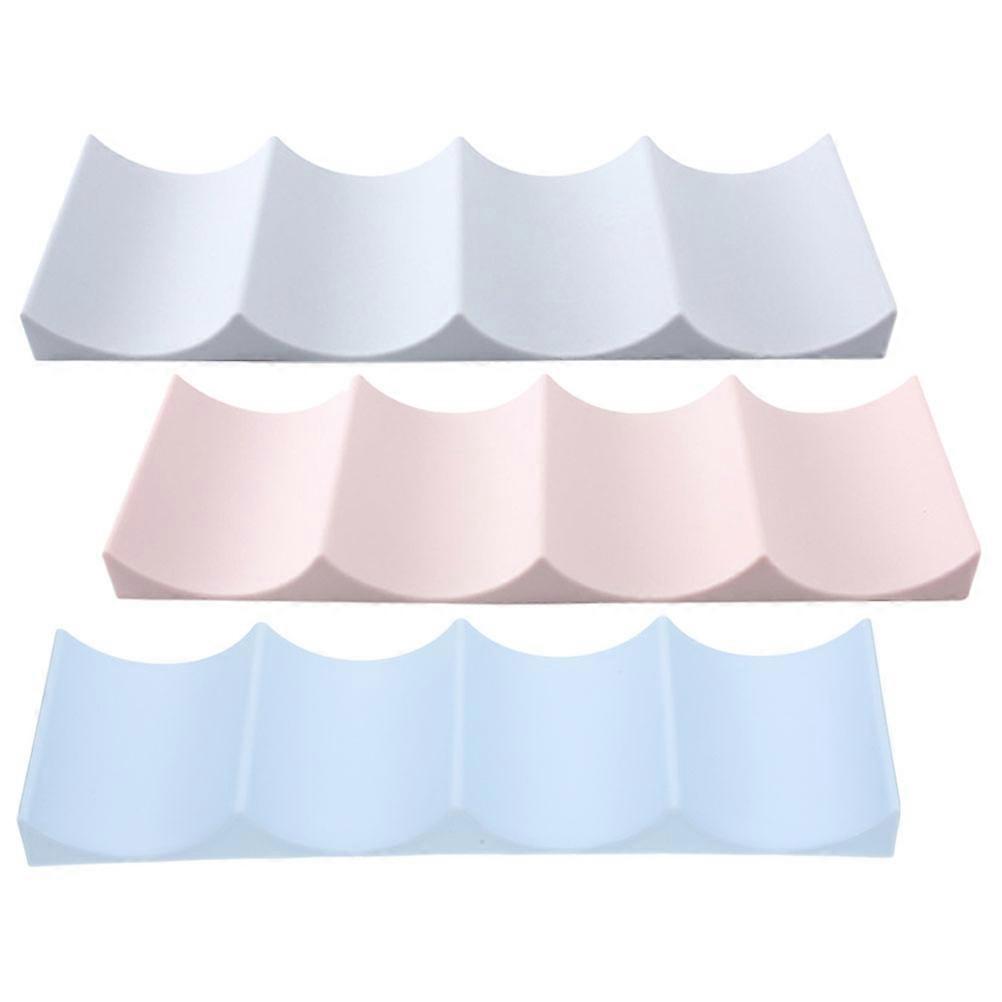 3pcs Storage Rack Modern Organizer for Fridge Countertop Stylish Space Saving Design Practical Holder for Home Decor (Light Blue Pink)