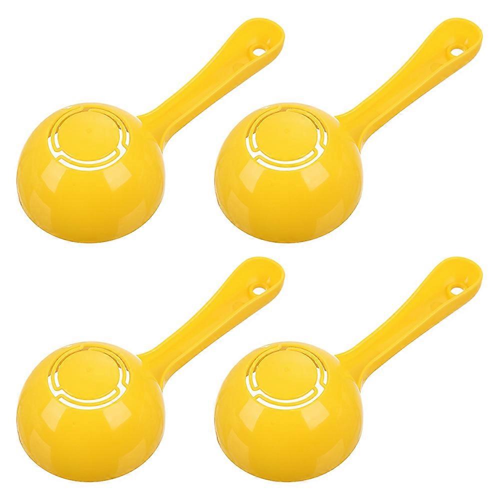 Porridge Scooping Yellow Semicircular Spoon 4Pcs