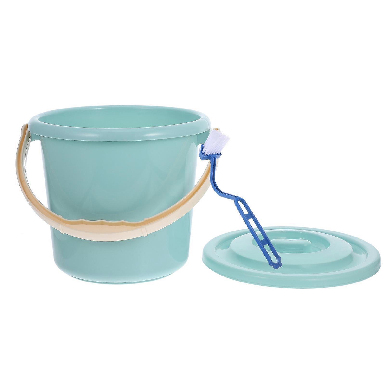 Bedroom Chamber Pot Portable Toilet Urinal Home Use Sky-Blue 8L Smooth Edges Easy to Clean 1 Set