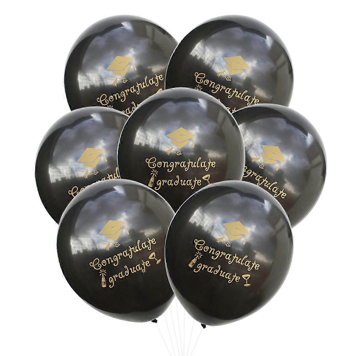 Balloons For Graduation Inflatable 12 Inch Black 20Pcs