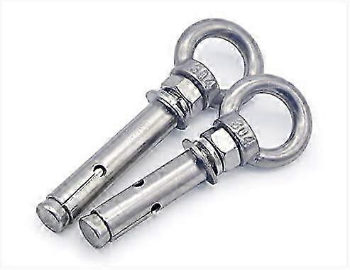 2stk lang øjebolt med ring 304 rustfrit stål væg ekspansion anker bolte m8 x 70 mm murværk conc