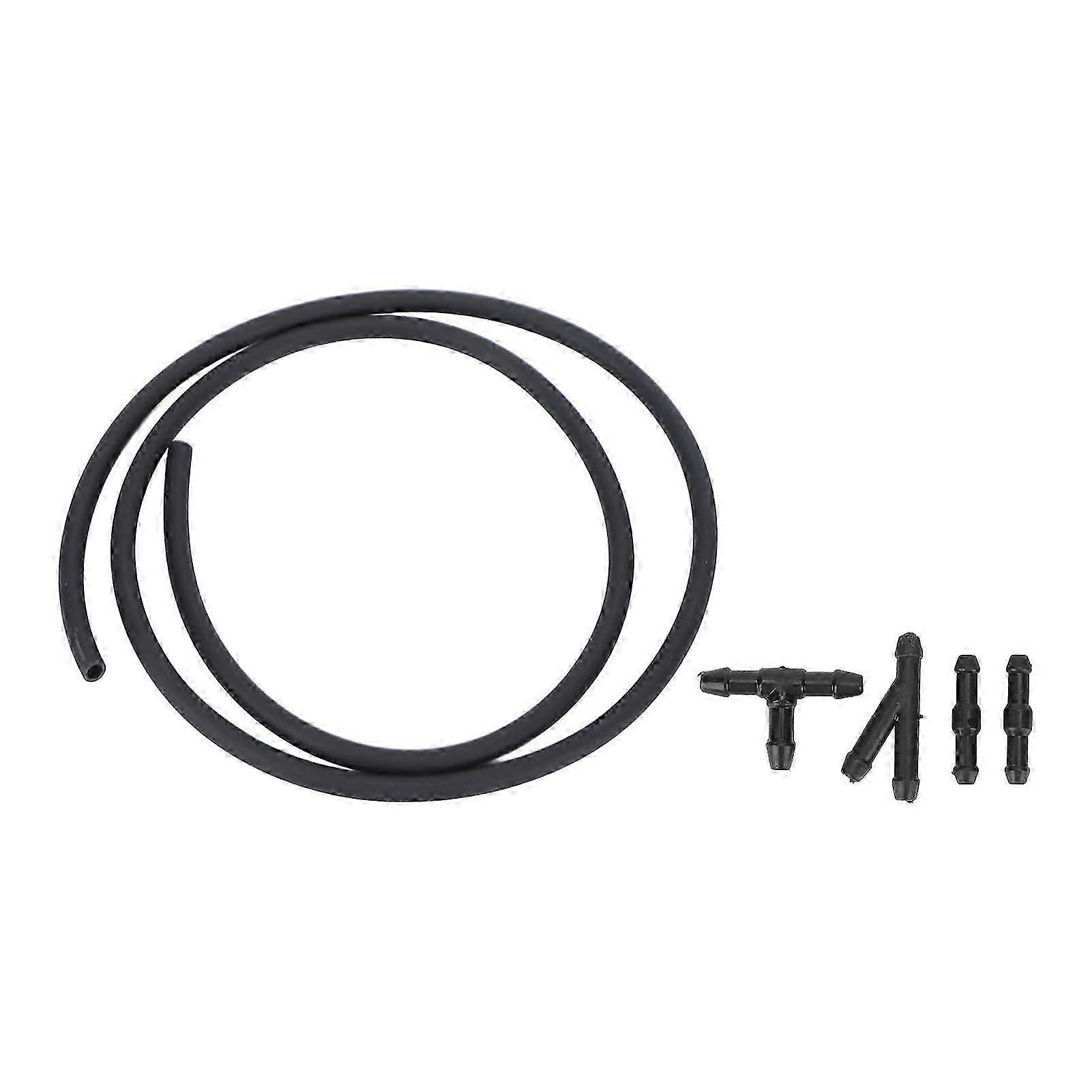 1m/3.28ft Car Windshield Wiper Hose Washer Fluid Hose with 4 Connector for Automobile