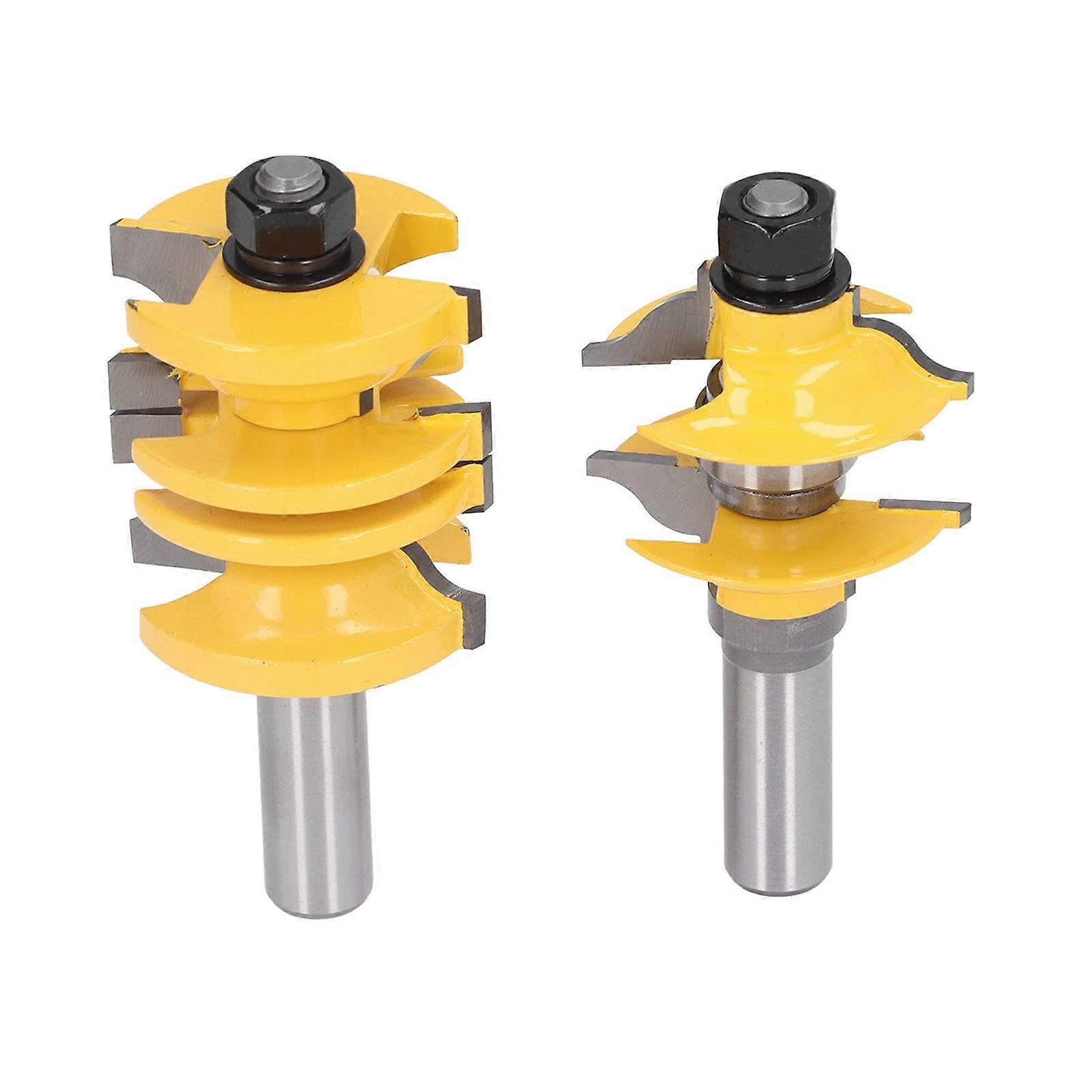 Userfriendly Adjustable Cabinet Router Bit Longlife Starter Rail Friend Cutter 1/2in Shank 2pcs/Set for woodworking projects Ref: 4854