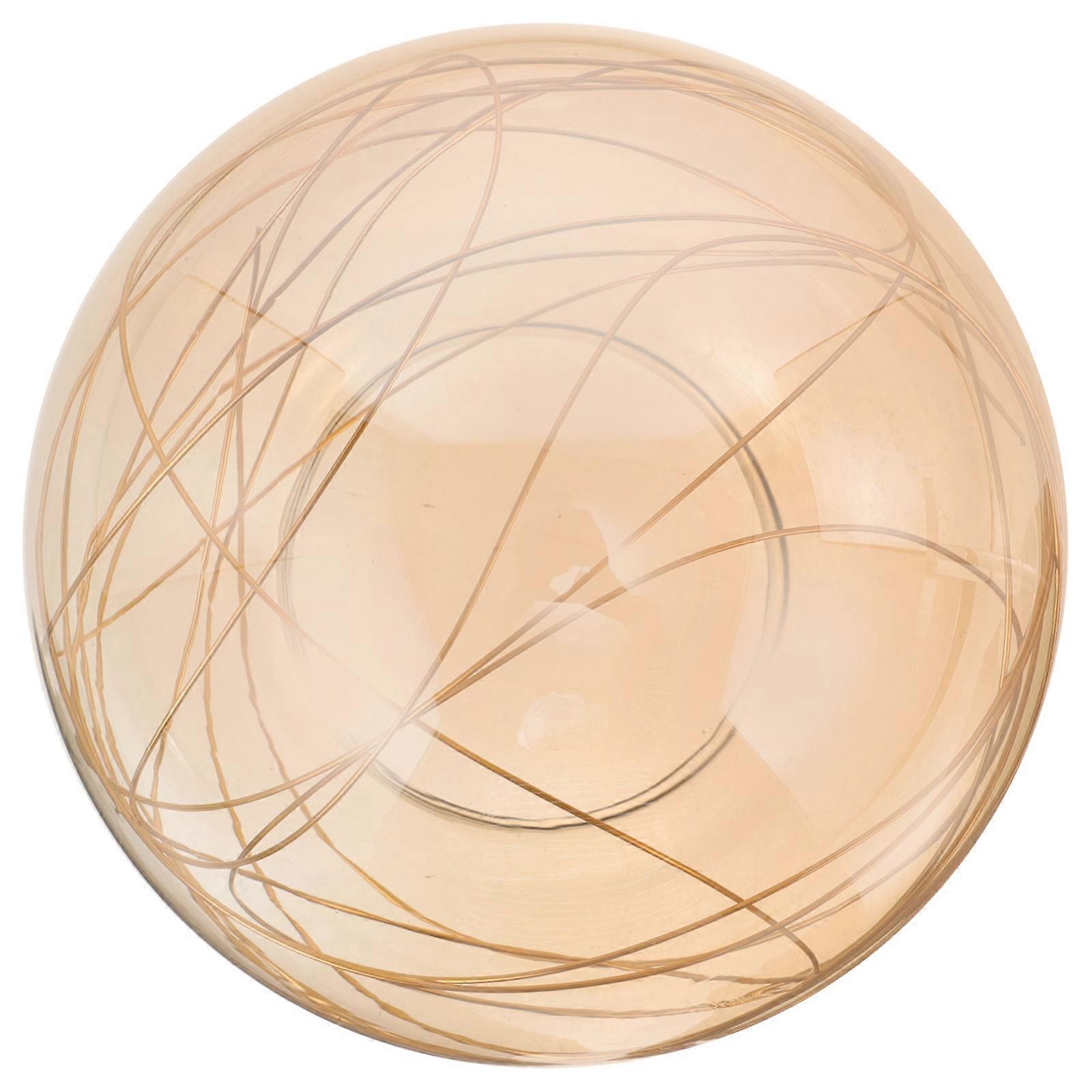 Amber Glass Lampshade Replacement Globe Decorative Wire Ball Shade for Ceiling Chandeliers Wall Lamps Easy Installation Home Decor