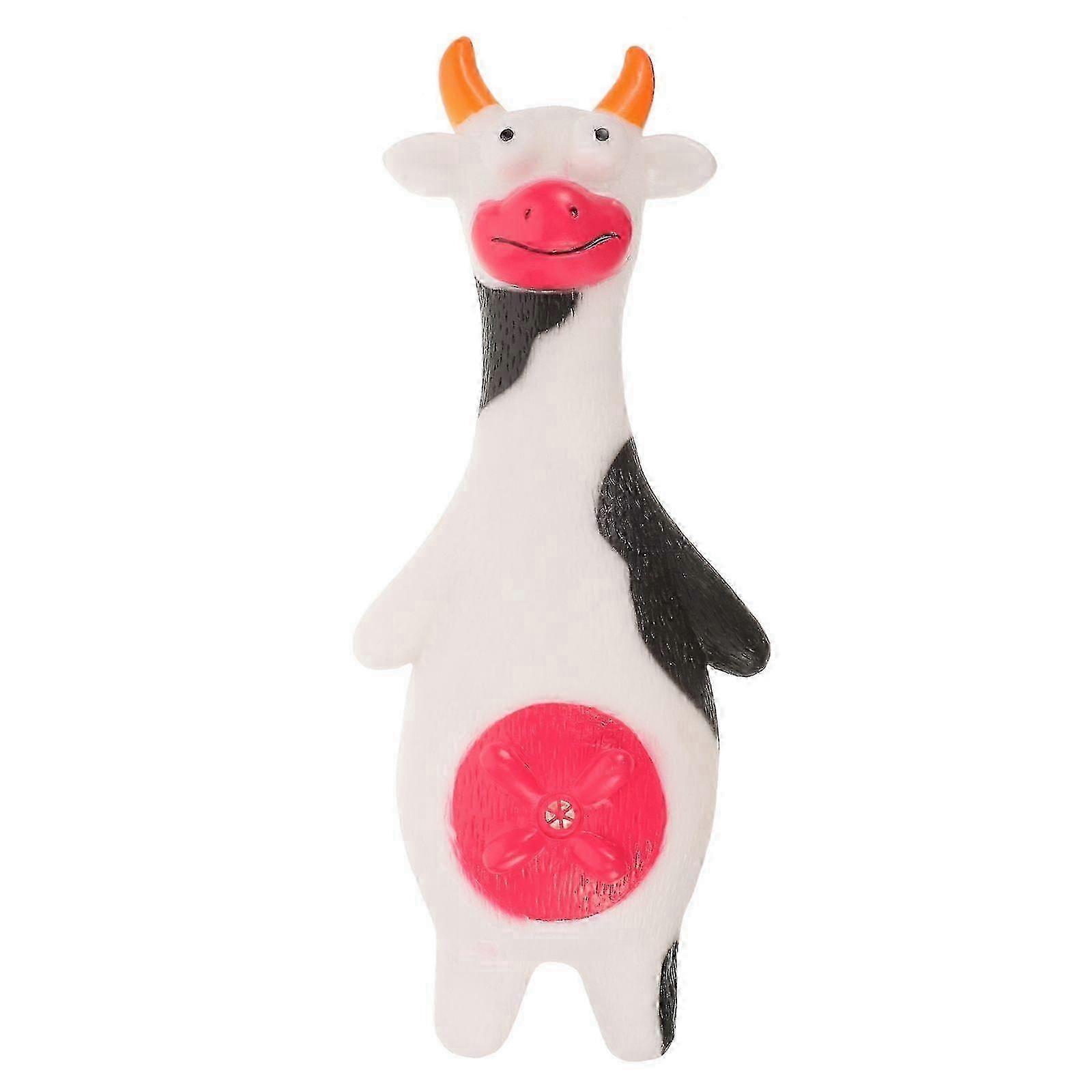 Cartoon Cow Chew Toy for Dogs, Squeaky Puppy Chew Pet Toy