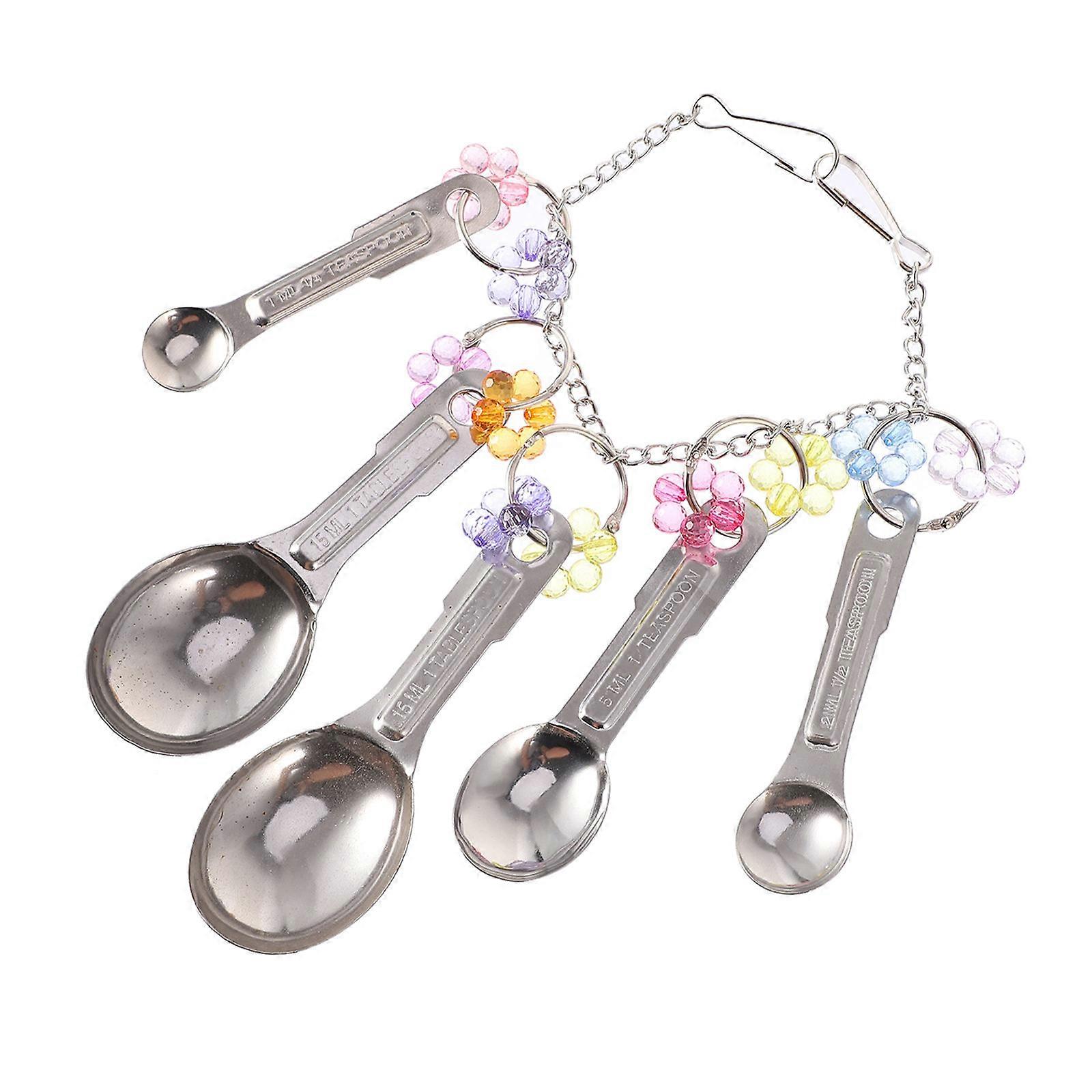 Parakeet Shredding Toys Parrot Biting Toy Bird Metal Spoon Chain Set Small to Medium Sized Birds Plastic 1Set
