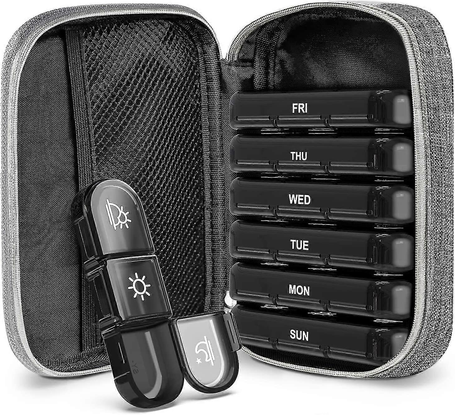 Portable Weekly Pill Organizer for Home Use