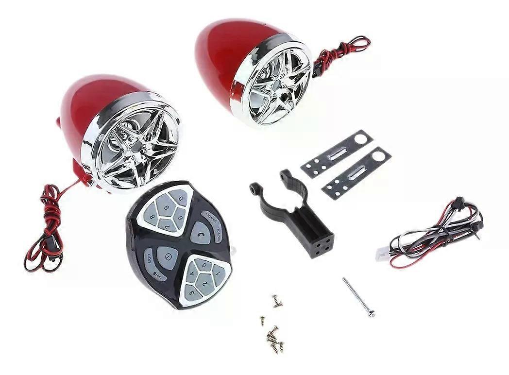 2 Unids Bocinas Estreo De Motocicleta 12v Usb Con
