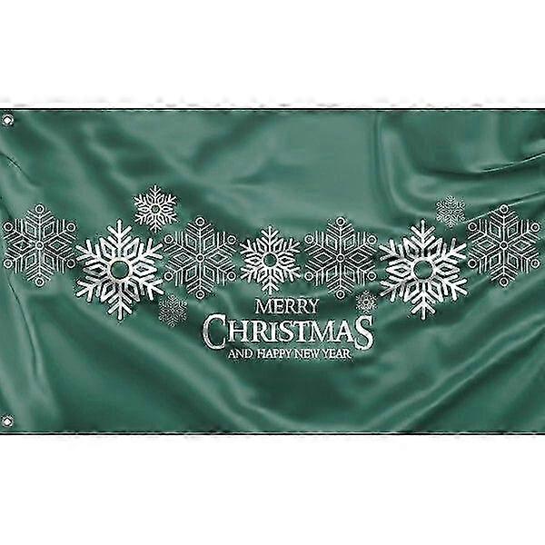 דגל חג מולד שמח עיצוב ייחודי, 3x5 רגל / 90x150 ס"מ 4x6 רגל / 120x180 ס"מ