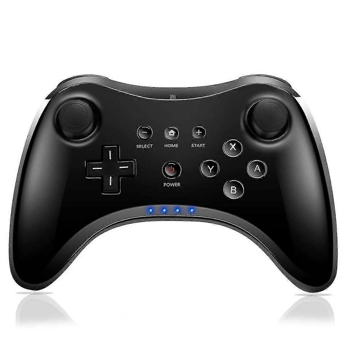 Pro Controller für Wii U, Wireless Controller für Nintendo Wii U Controller Gamepad Joystick Dual Analog Game Controller (schwarz)