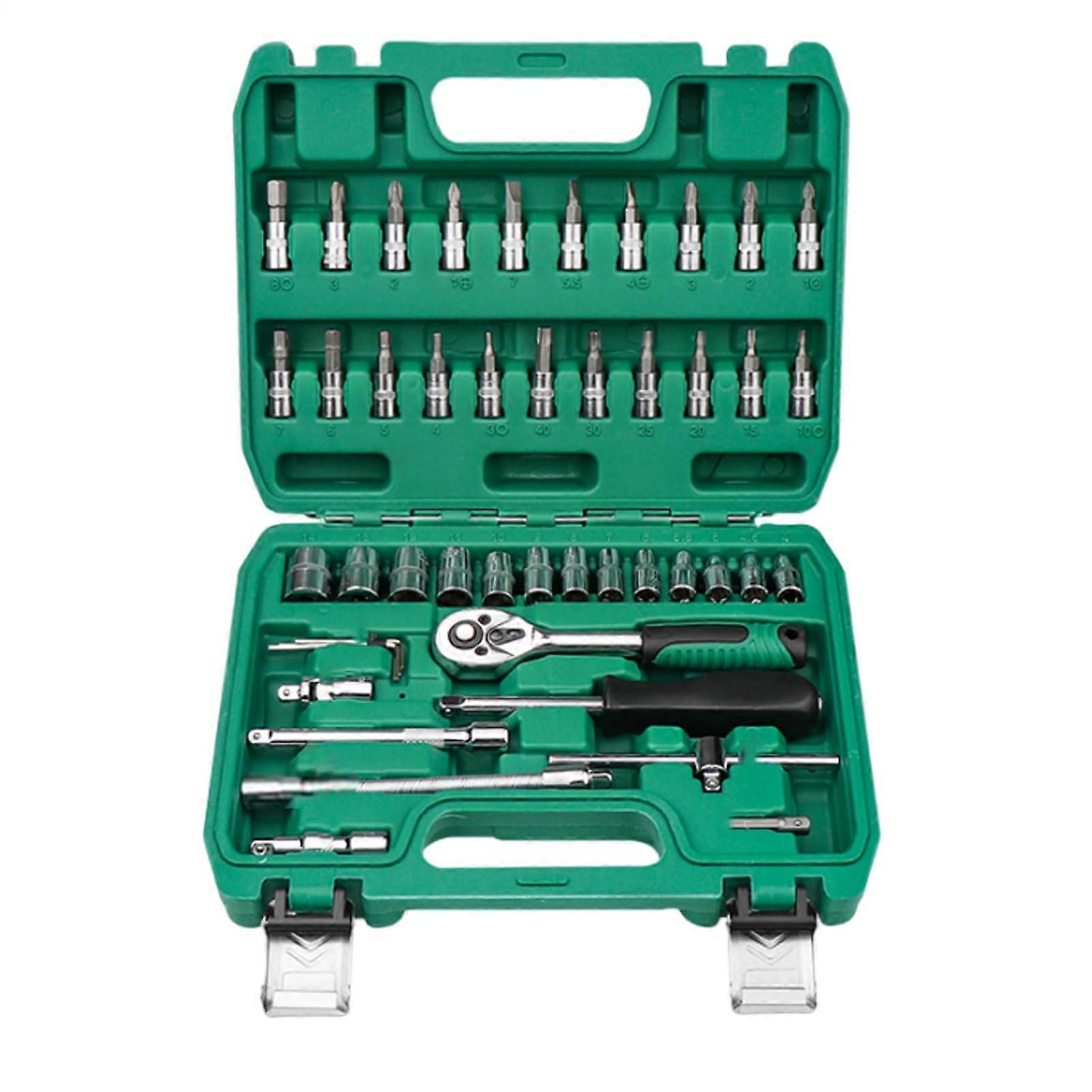 Socket Wrench Set, High Strength Automotive Set, Ratcheting Wrench Tool Set