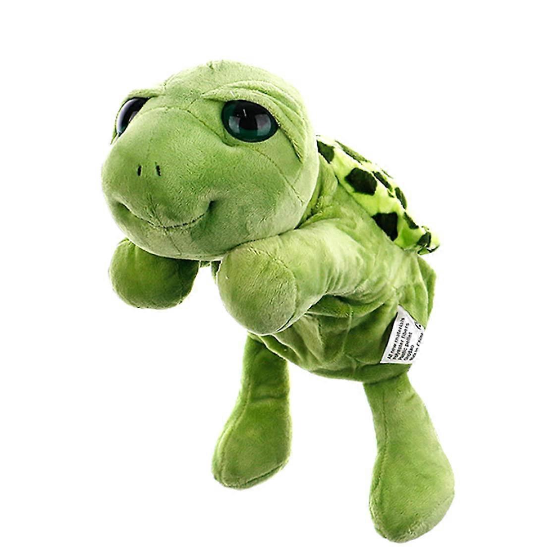 Hand puppets for children aged 3, cute plush interactive turtle, portable weighted teddy
