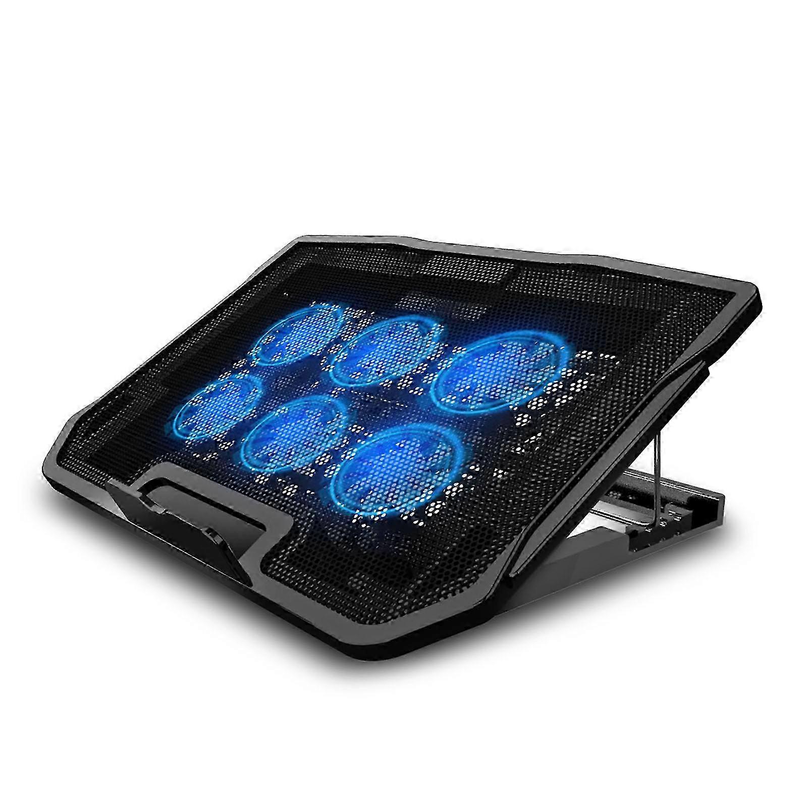 Laptop Cooler with LED Light Dual USB Notebook PC Cooling Pad Fan Stand