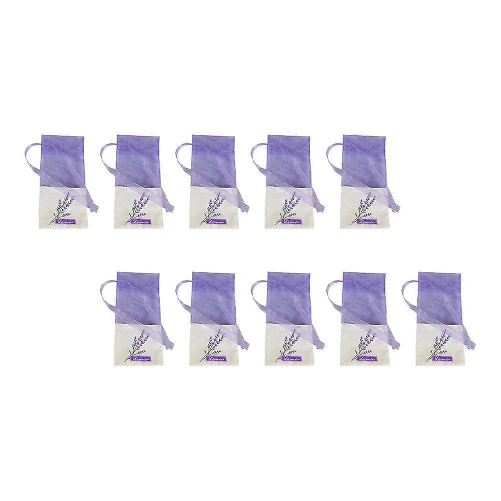 Lavender Sachet Bags with Ribbon, 22pcs Fragrance Mesh Gauze Bags for Wardrobe, Car, Suitcase, Closet, and Gift Box Use, Floral Pattern, Breathable