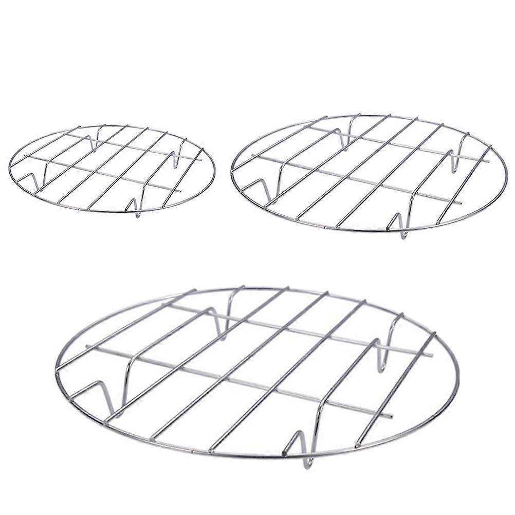 3pcs Multi Functional Stainless Steel Steaming Racks with 4 Legs – Food Grade Steam Holders for Rice Cookers, Cooling & Cooking – Kitchen Accessories