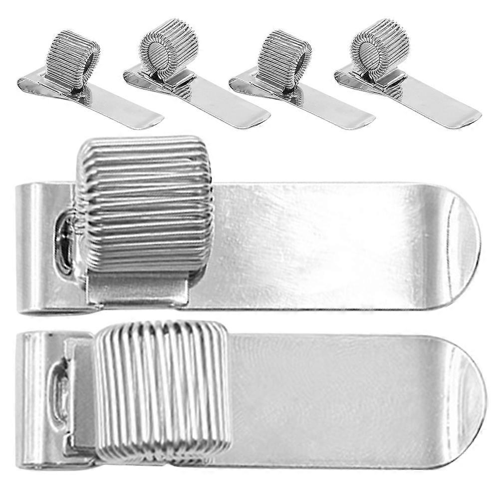 Compact Pen Springs Ring Nickel-Plated Pencil Holder For School Use Students Teachers Nurses Single-Hole Design 6Pcs