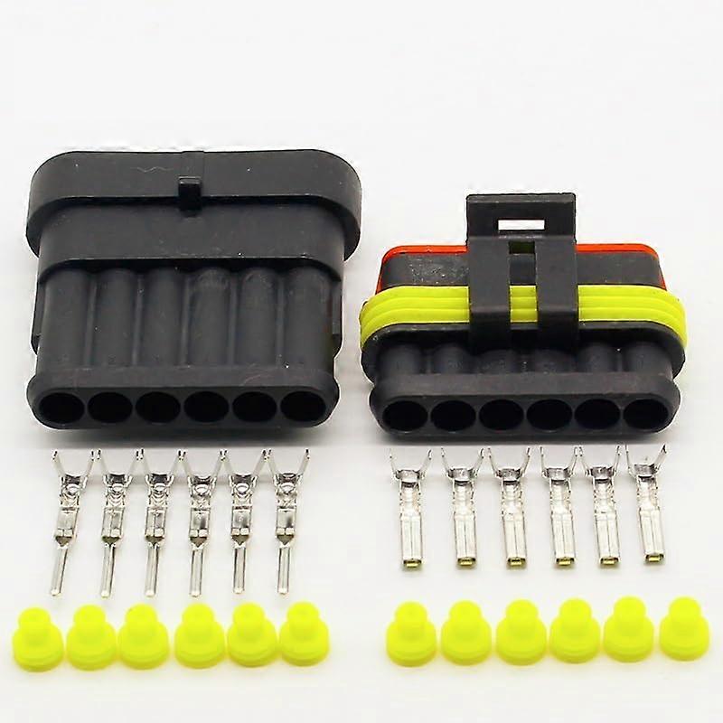 5 Sets Car Part 6 Pin Way Sealed Waterproof Electrical Wire Auto Connector Set Ref: 2924