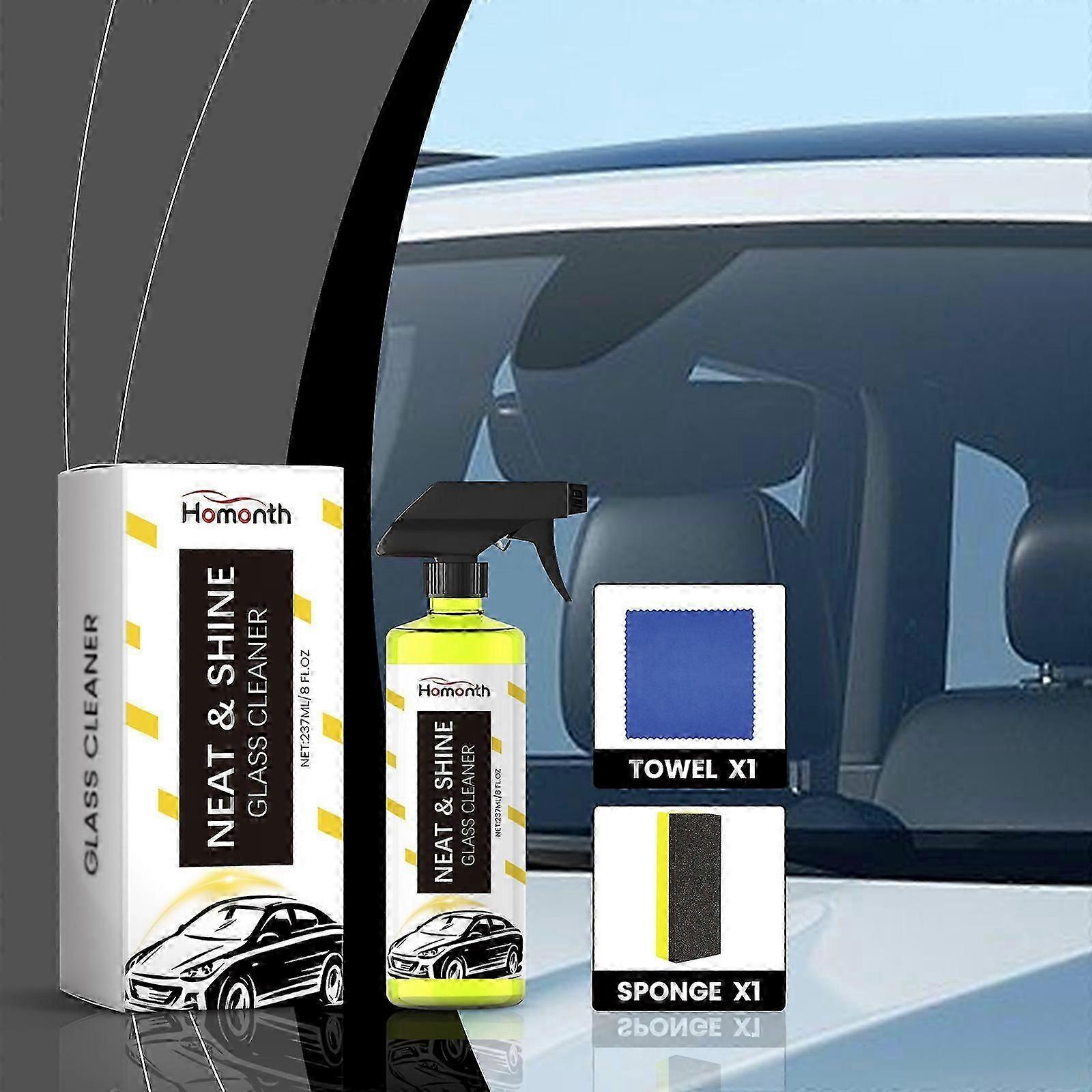 Set di detergenti per parabrezza per auto per rimuovere macchie di olio e acqua per una visione chiara e una guida sicura