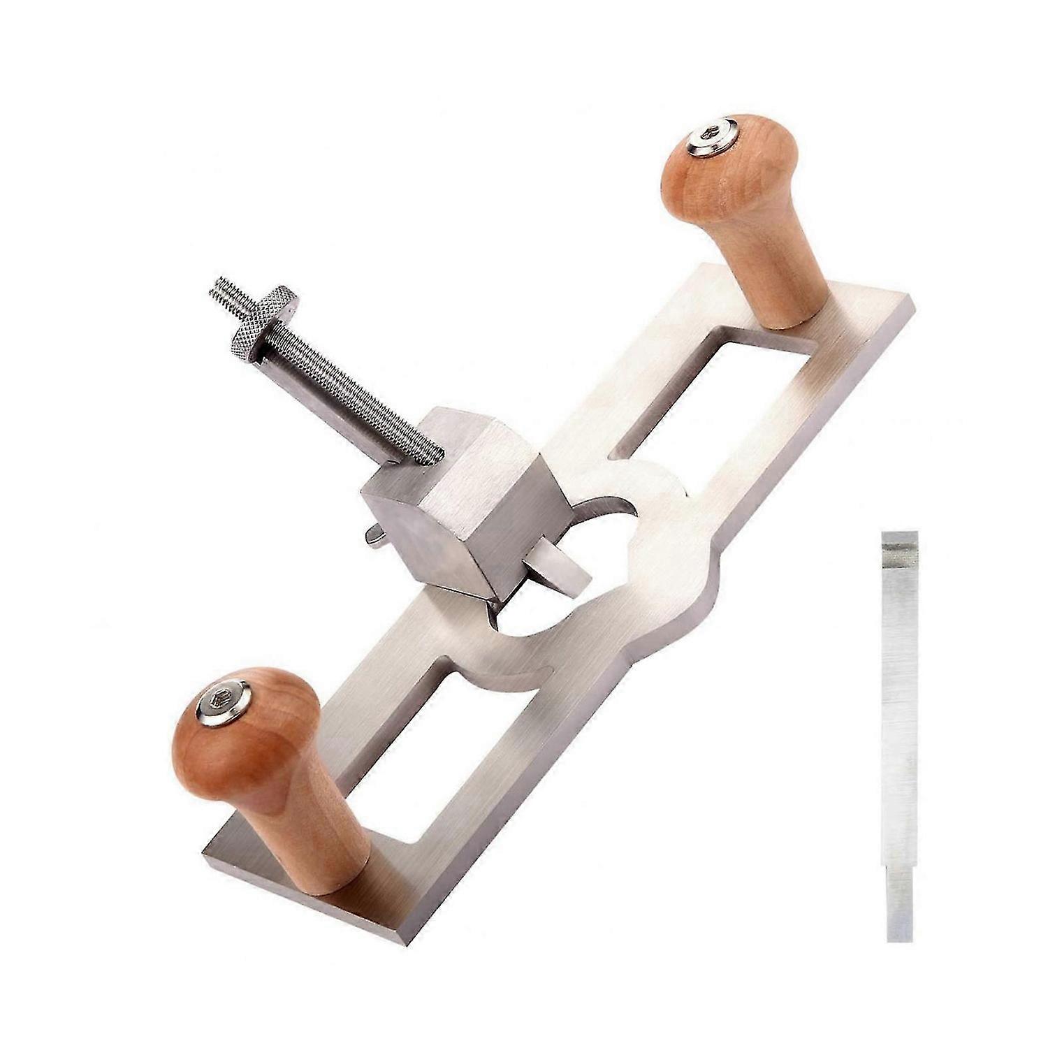 Router Plane Adjustable Blade Stainless Steel Hand Wood Planer Handheld Woodworking Tool