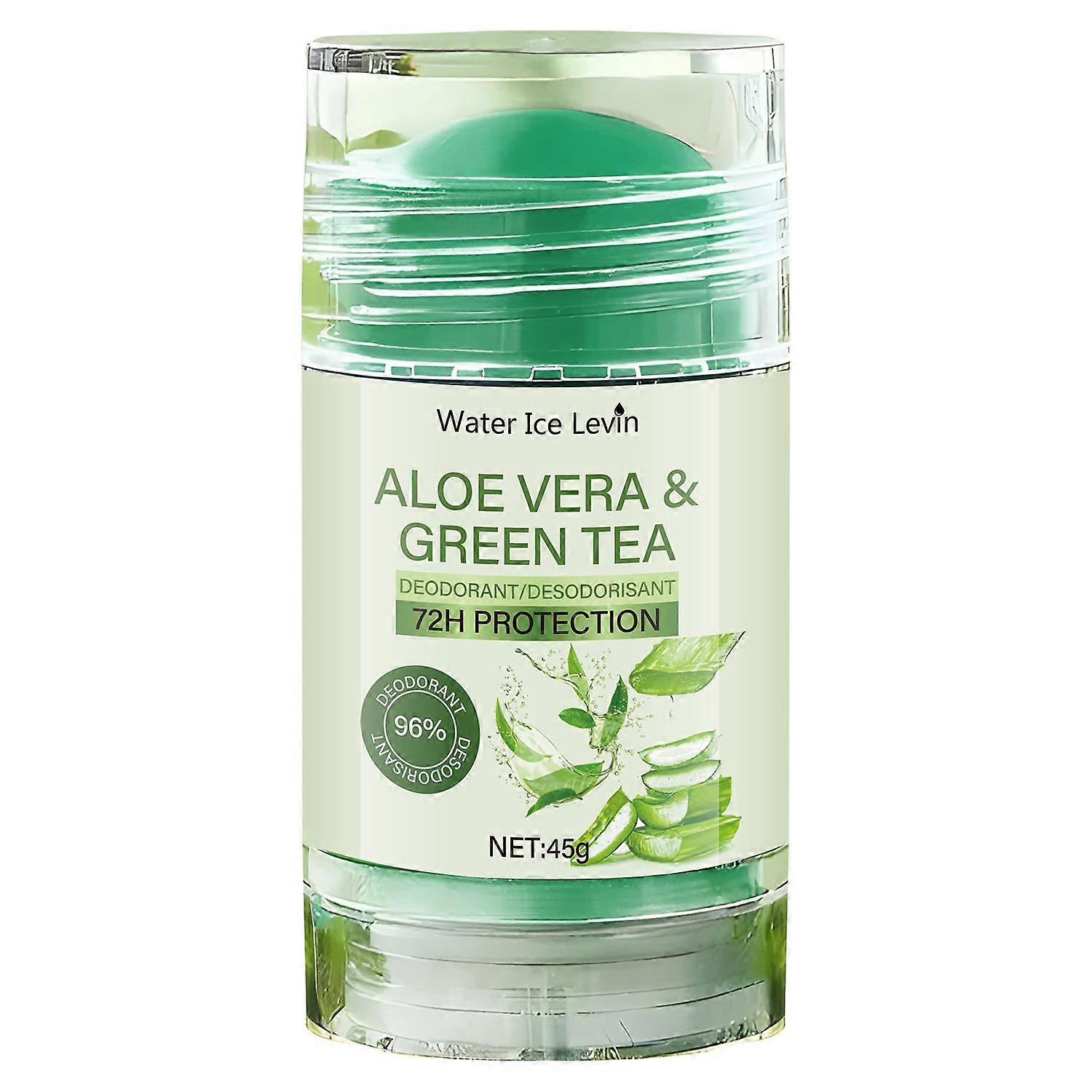 72-Hour Odor Control Deodorant Stick with Aloe Vera & Green Tea - Light, Non-Sticky, No White Marks, 45g