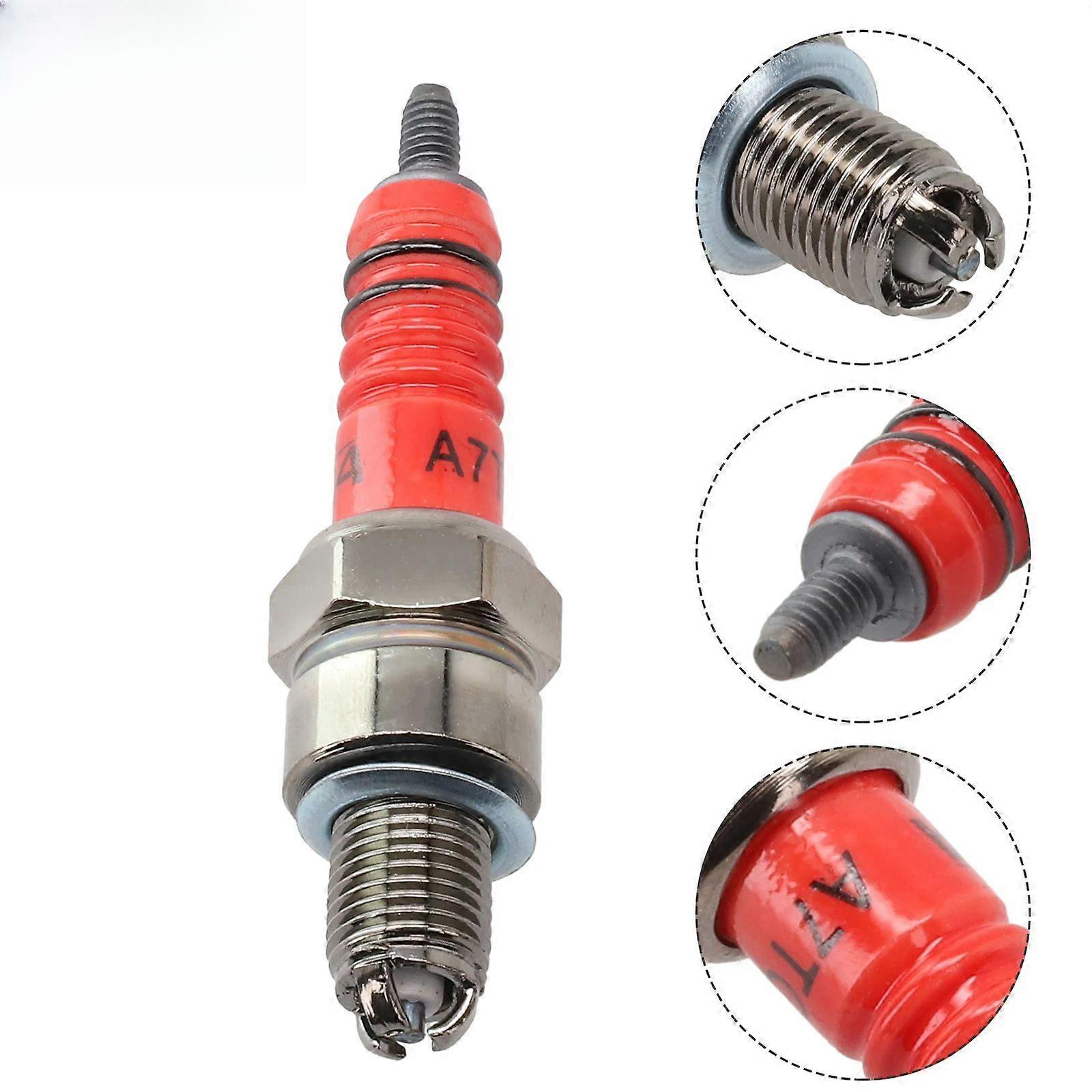 Motorcycle Spark Plug Iridium Spark Candles High Performance 3-Electrode A7TC Motorcycle Ignition Accessories