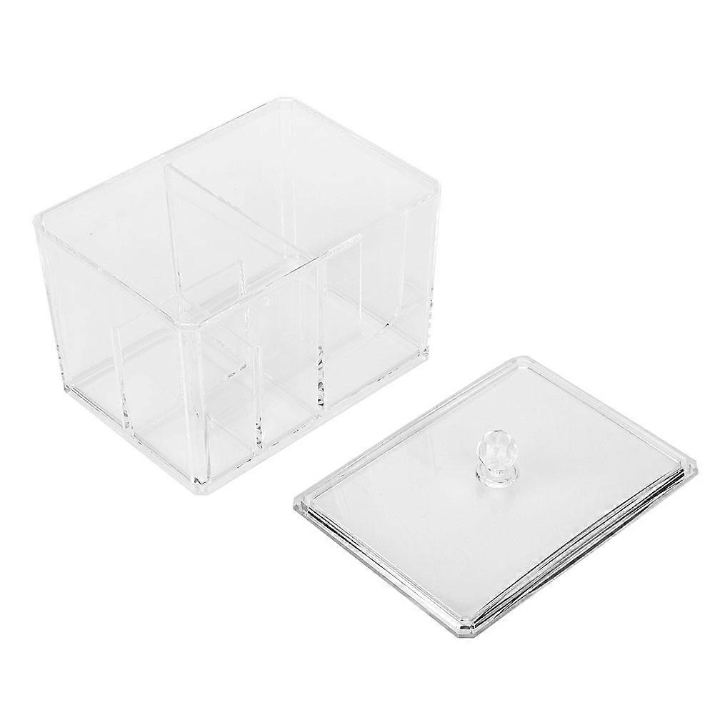 14×10×13cm Transparent Storage Box Organizer for Cotton Swabs Cotton Pad