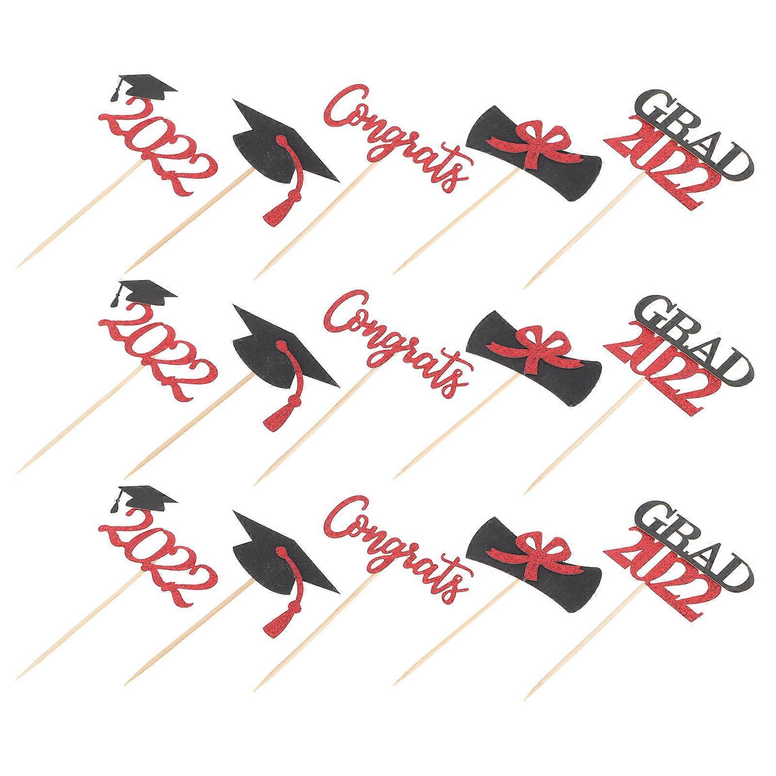 Senior Year Party Cake Picks Cake Adornment For Adults Event Organizers 30Set