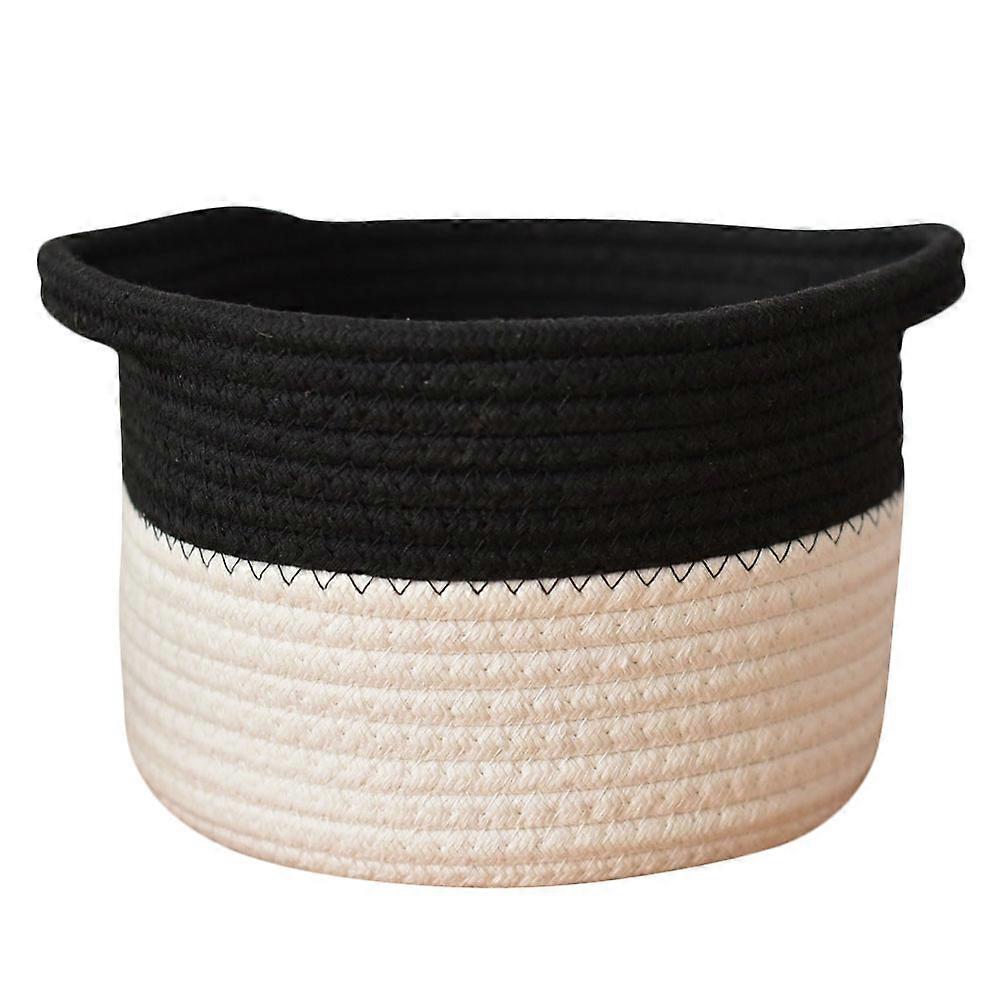 Portaspuntini per uso domestico Cesto portaoggetti in corda di cotone Aspetto semplice e fresco 8.1×8.1×5.9in 1 confezione