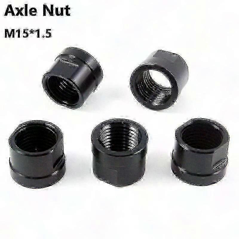 M15x1.5mm دراجة من خلال المحور الجوز - 1.5 مم غطاء المحور الملعب الخيط والصواميل اللولبية - اكسسوارات الدراجة