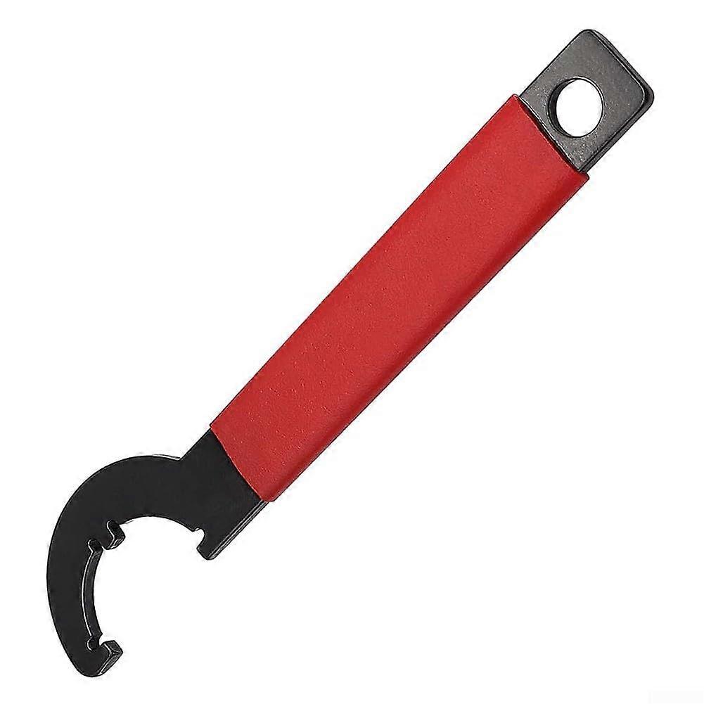 Armor Survival Carbon Steel Nut Wrench 100110mm Round Nut Driver with NonSlip Red Rubber Handle 7' Water Meter Cover Removal Tool