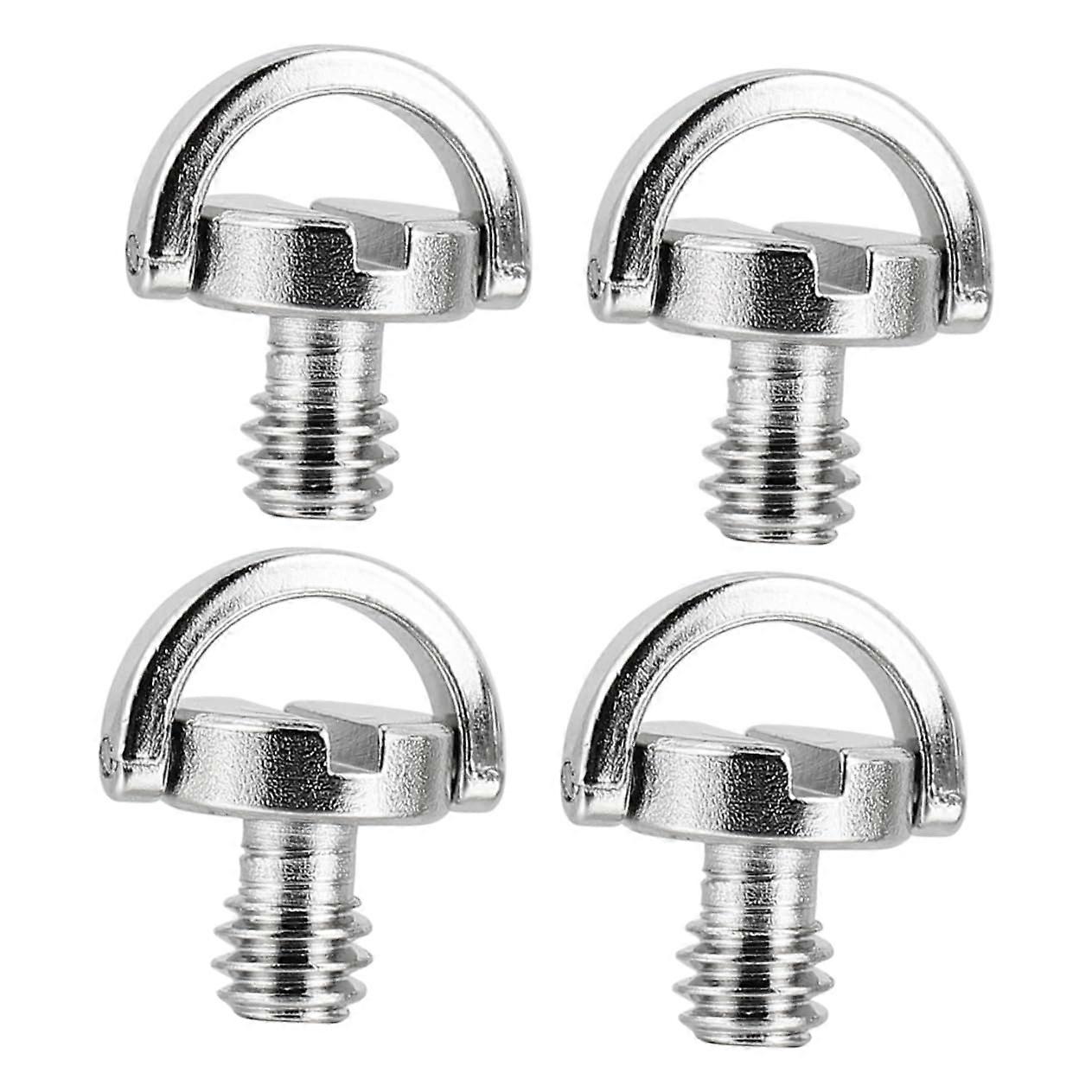 Camera Tripod Screw Adapter Pack of 4, 1/4 Inch Mounting Screws for DSLR and Camcorder Tripod Compatibility