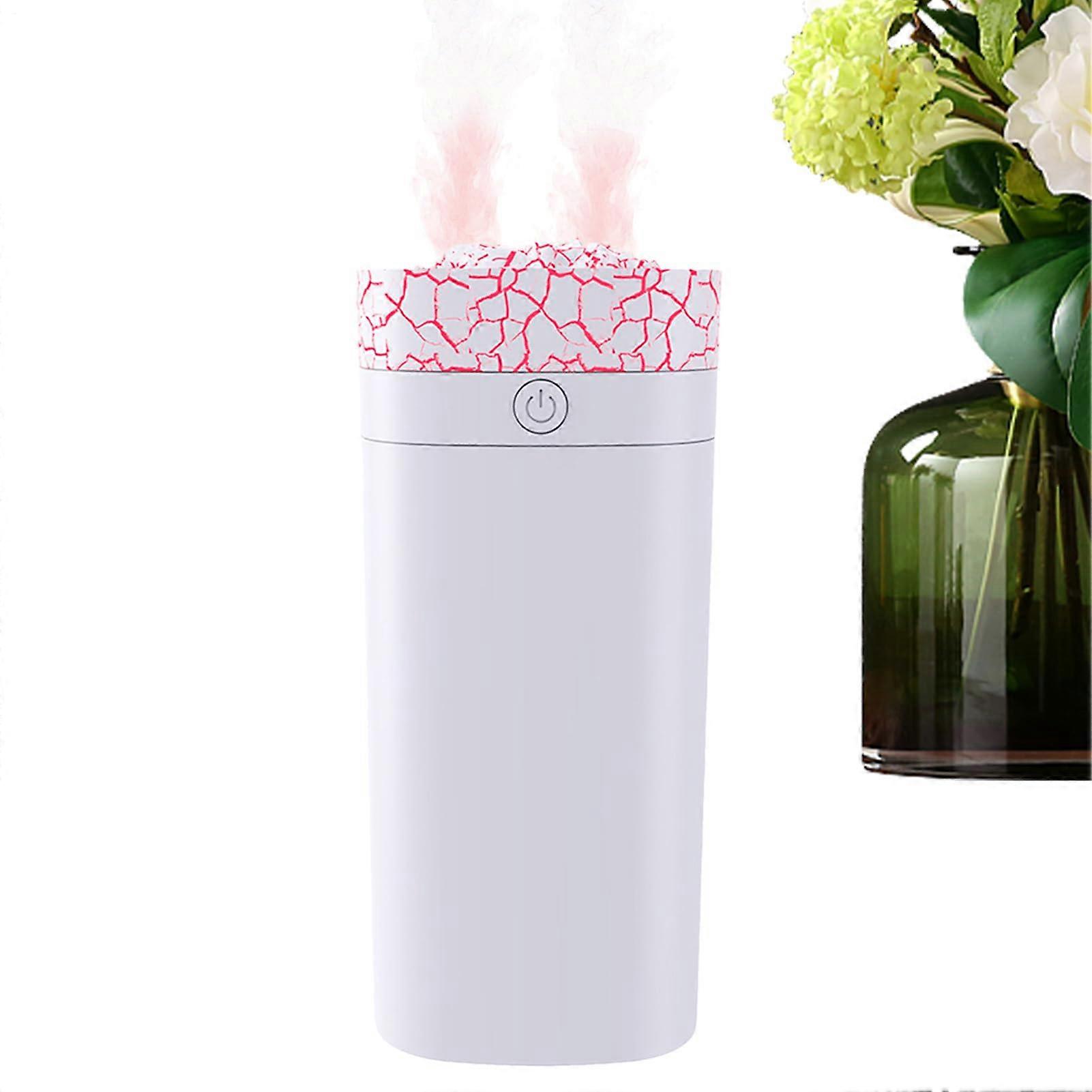 Volcano Humidifier, Rechargeable Plant Room Humidifier for Indoor Use  Quiet Bedroom Accessories  Portable Travel Accessories for Winter Use White