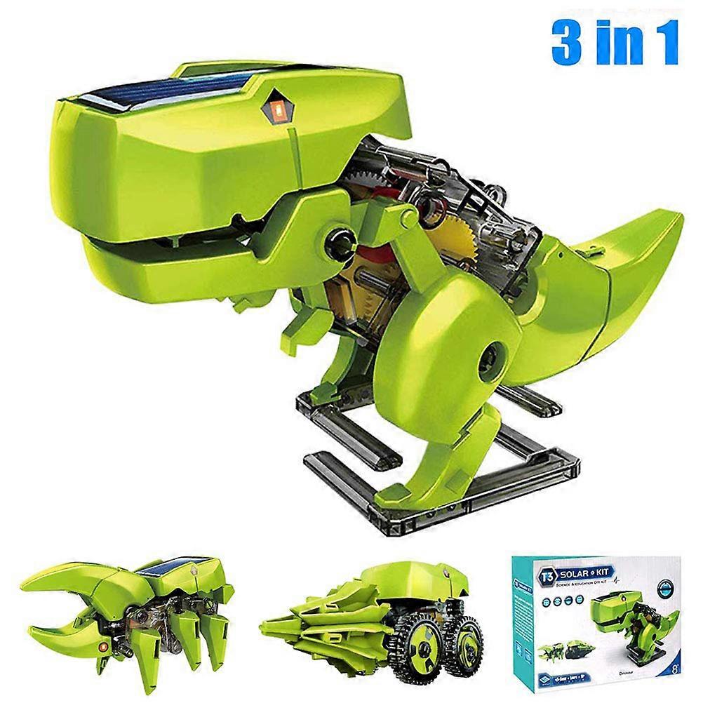 Solar-Powered Dinosaur Robot Kit - STEM Learning Toy for Kids