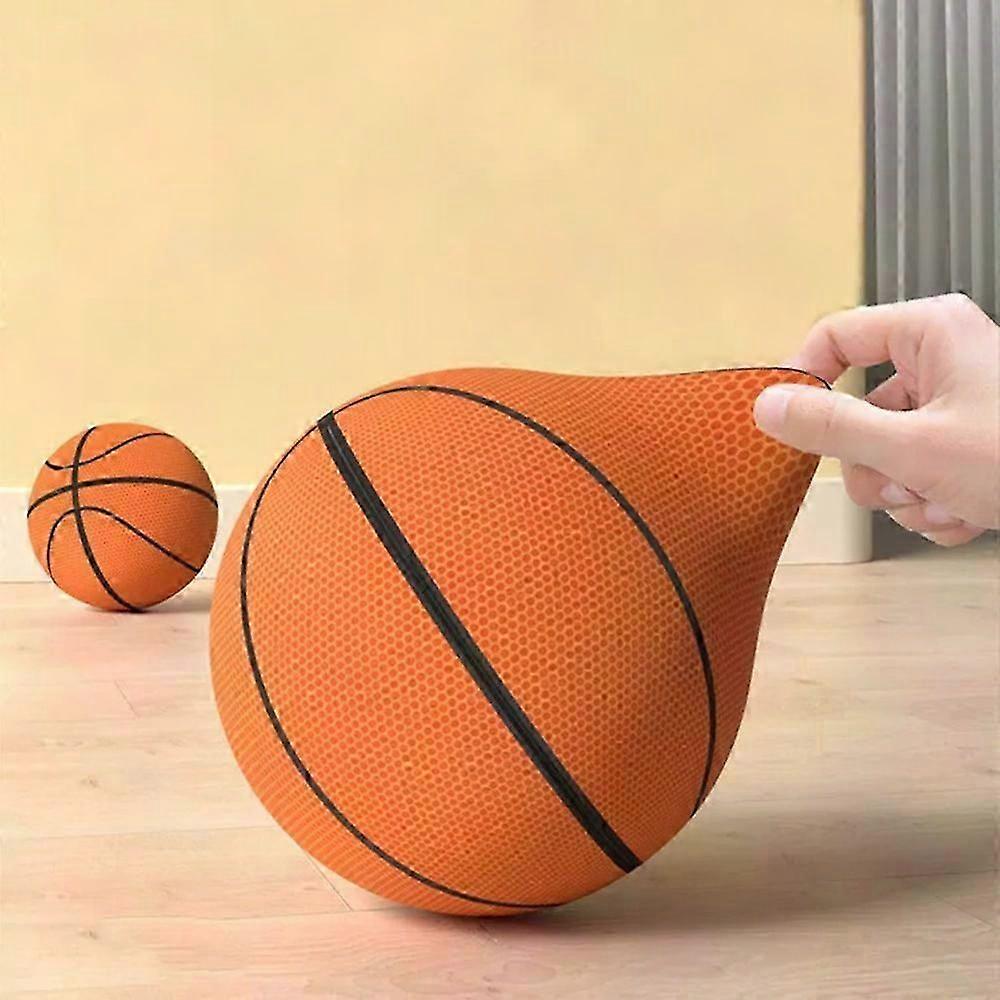 Silent Foam Basketball for Indoor Dribbling - Noiseless Training Ball with Soft Foam Handle