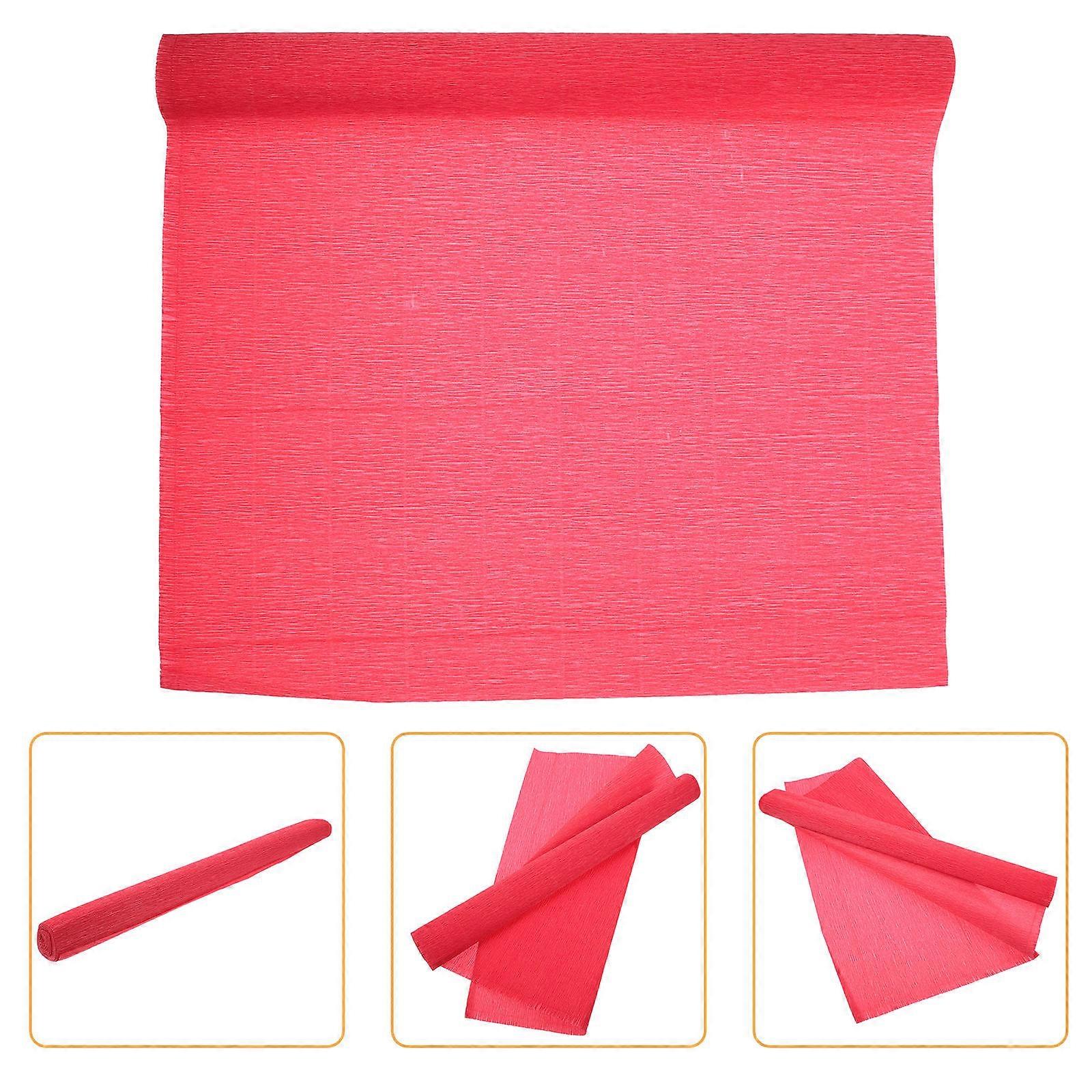 Crepe Paper Folds Crepe Paper Roll Red Italian Crepe Paper Sheets Gift Wrapping Paper For Floral Artwork Diy Flower Making Wedding Decor 2.5x0.5m